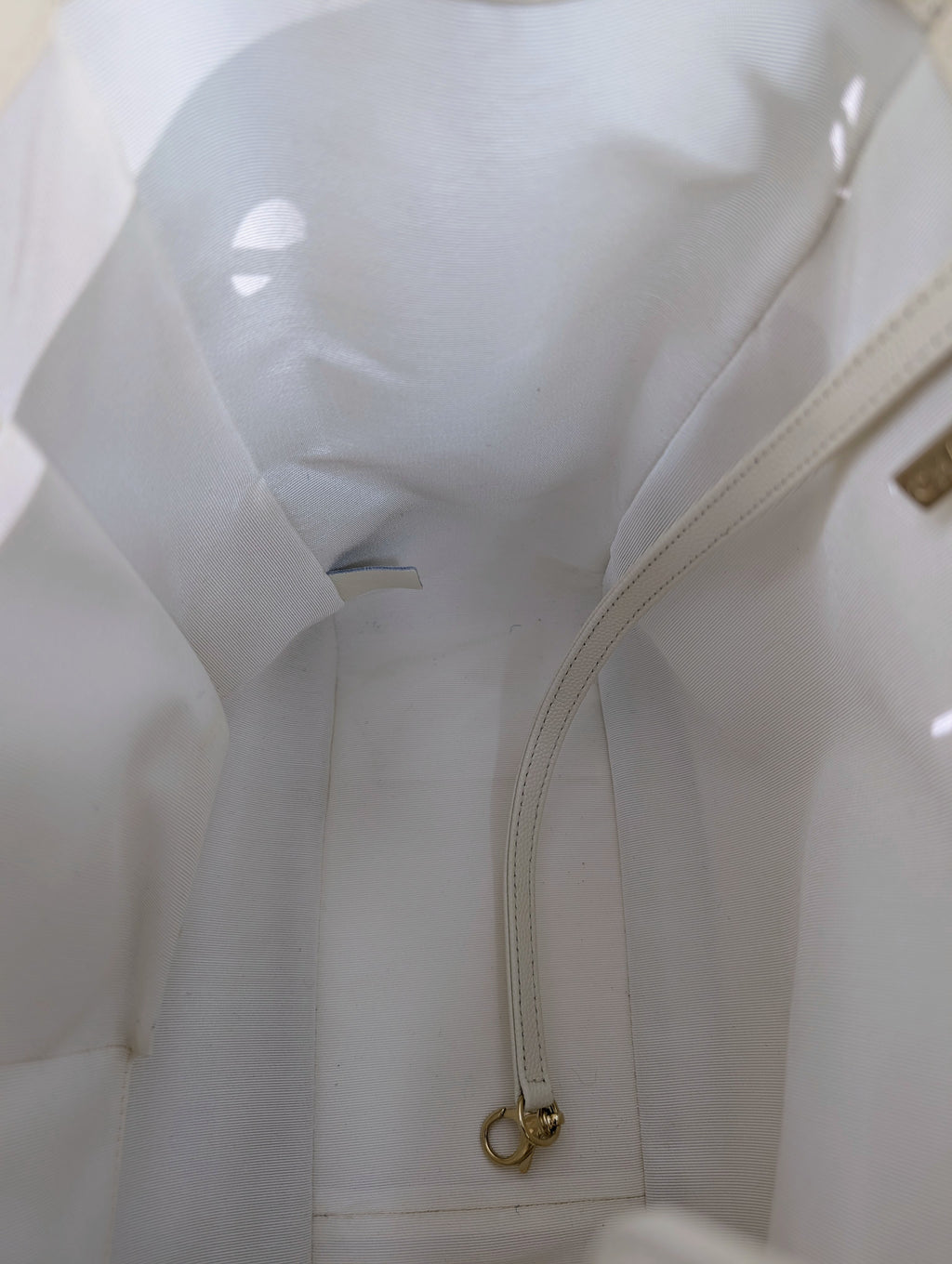 Chanel White Classic Shopping Tote (GST successor) Turnlock Bag