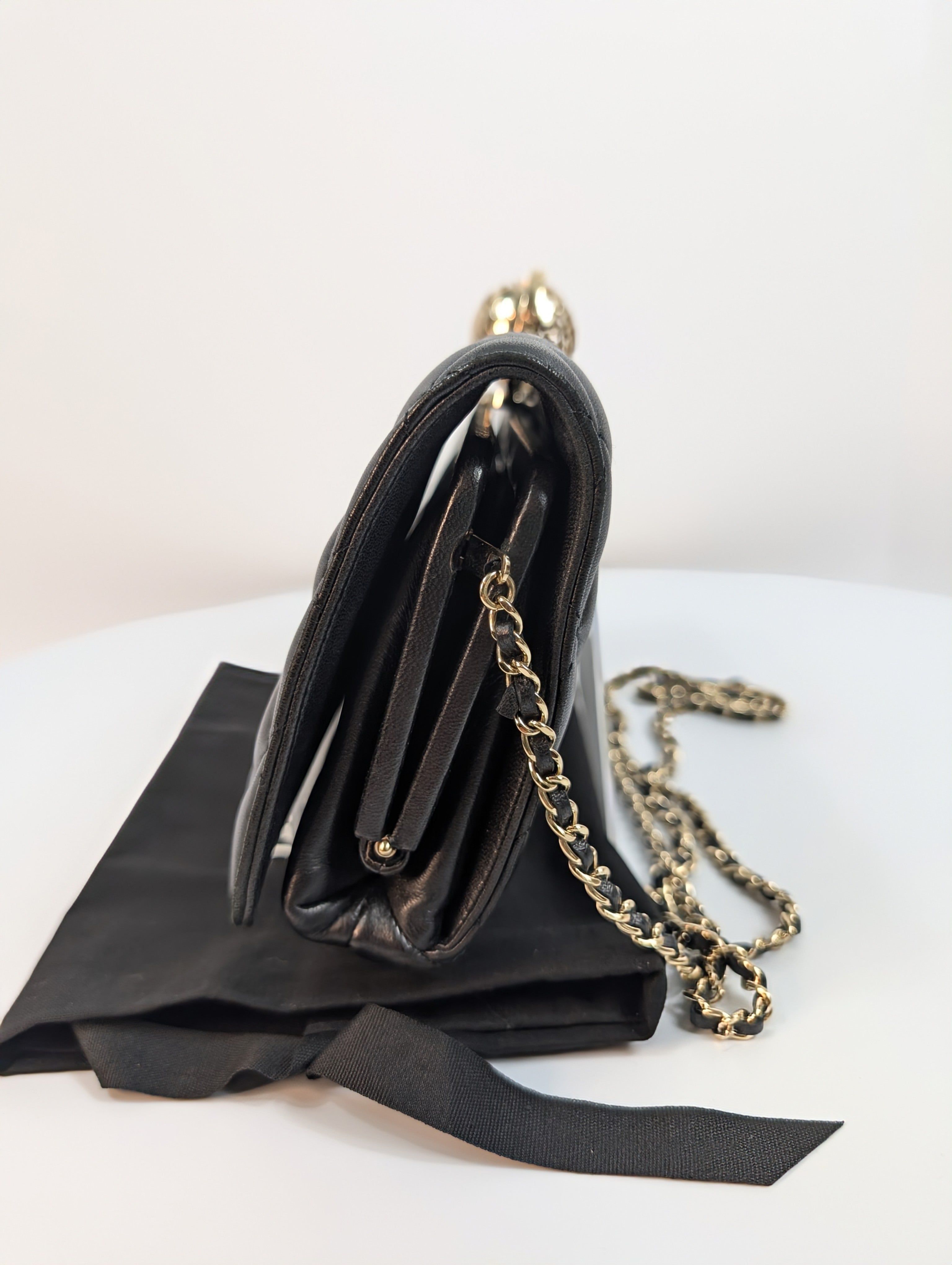 Chanel Vintage Rare "Around The World" Chain Clutch Bag
