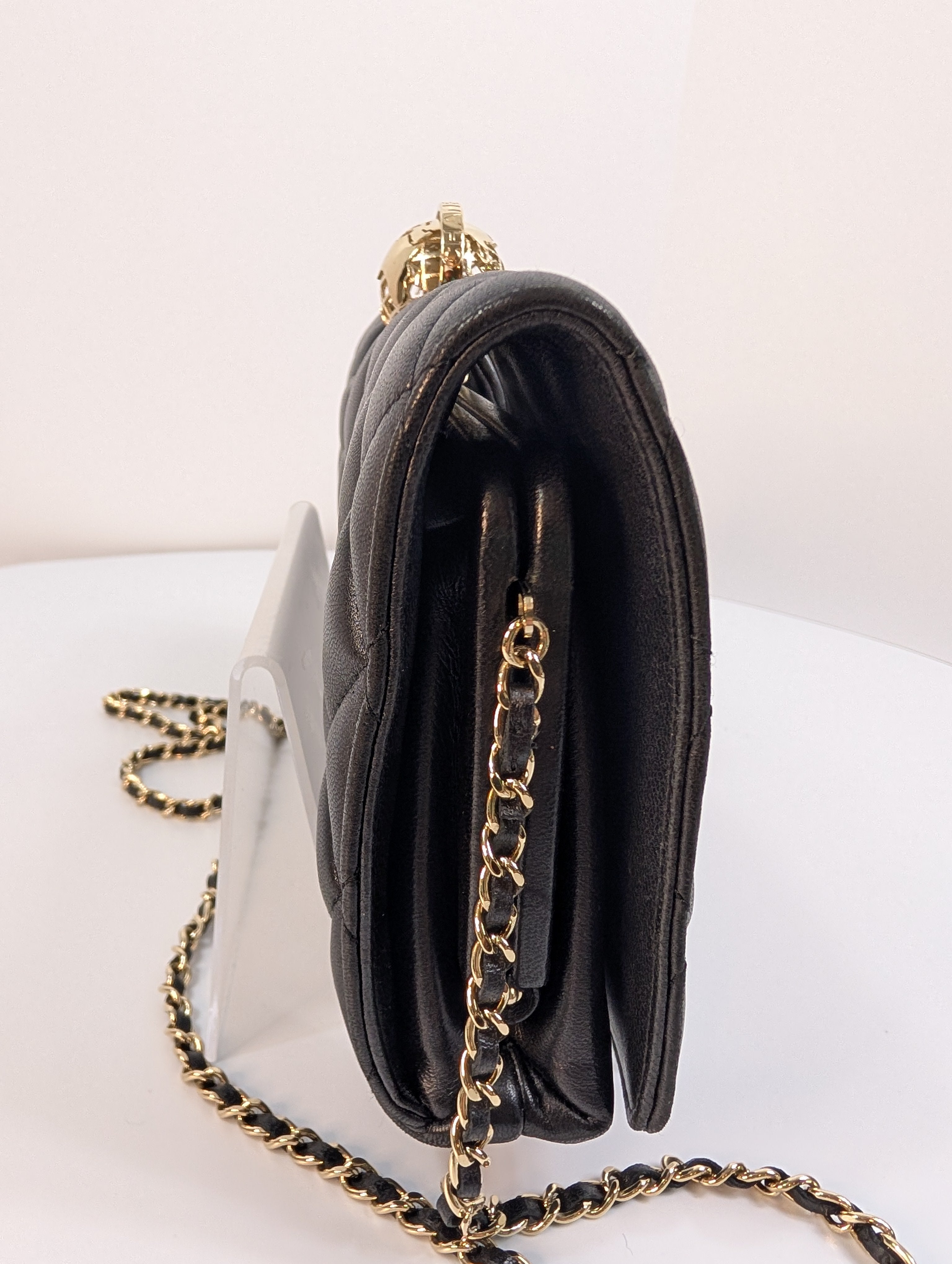 Chanel Vintage Rare "Around The World" Chain Clutch Bag