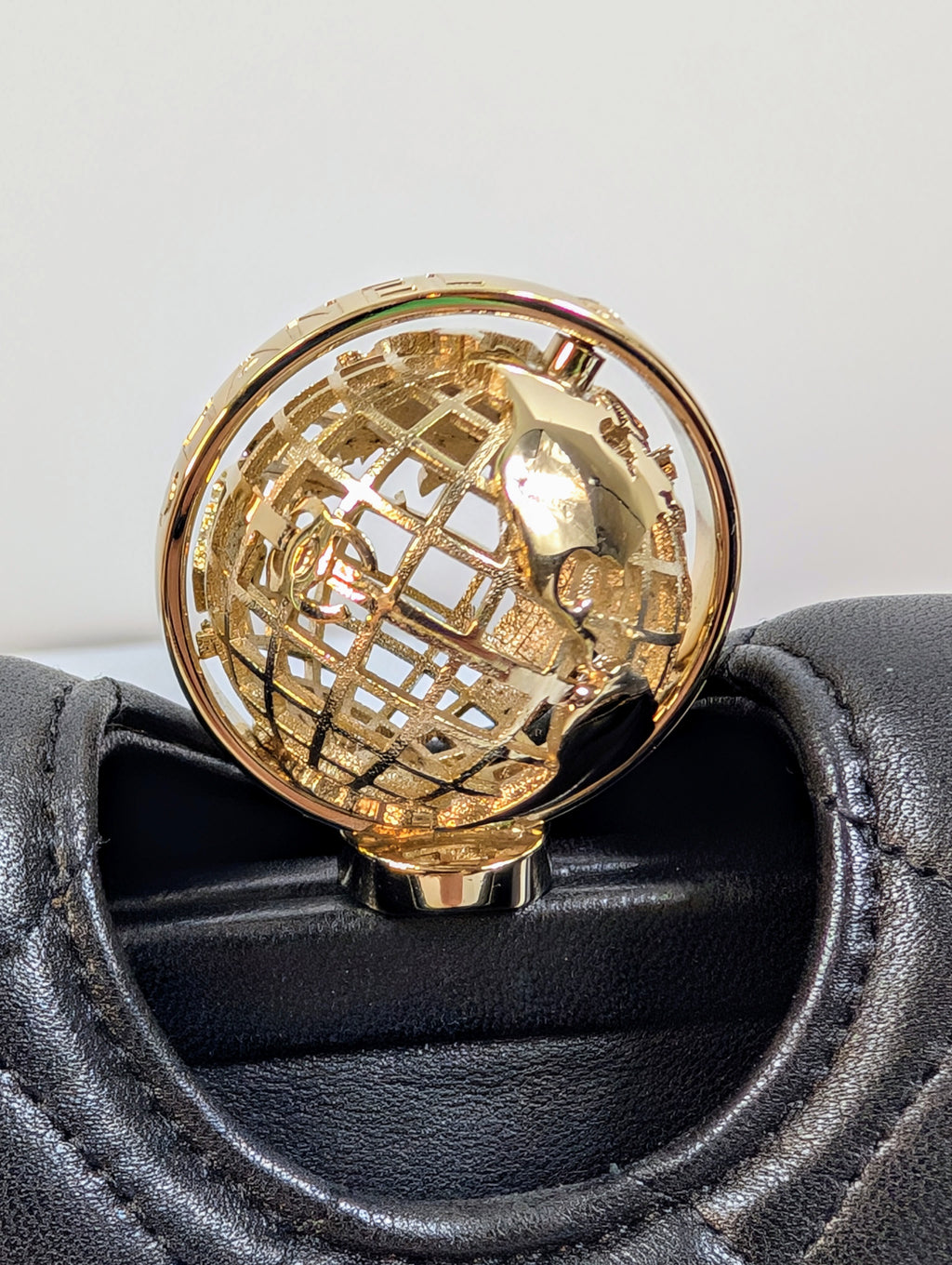 Chanel Vintage Rare "Around The World" Chain Clutch Bag