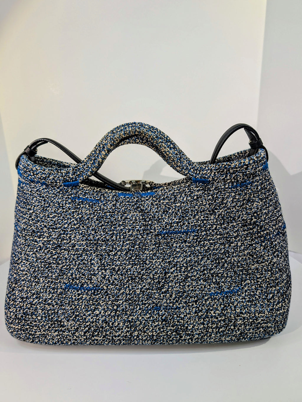 Balenciaga Zip-Zagger Woven Tote with Pouch