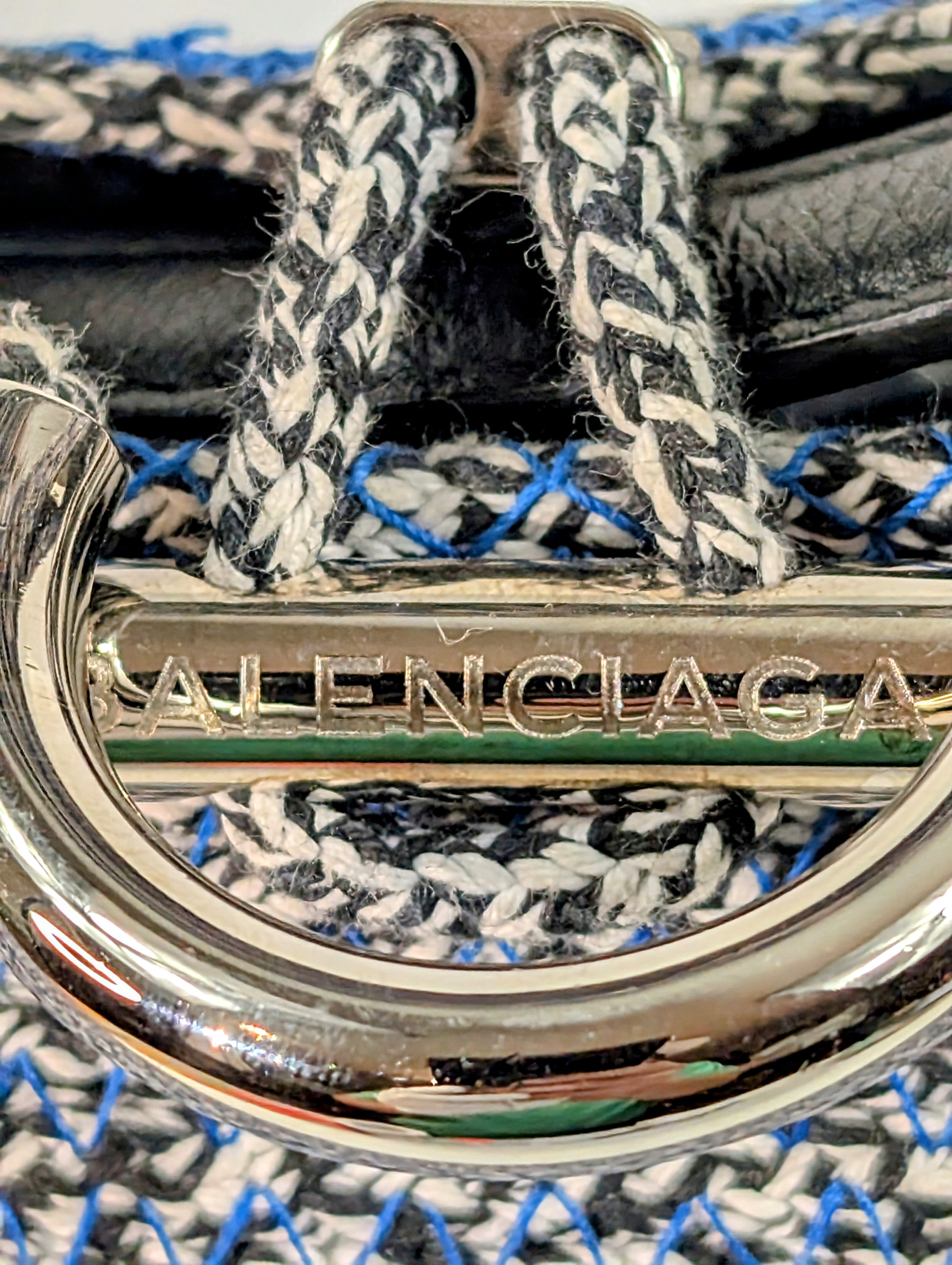 Balenciaga Zip-Zagger Woven Tote with Pouch