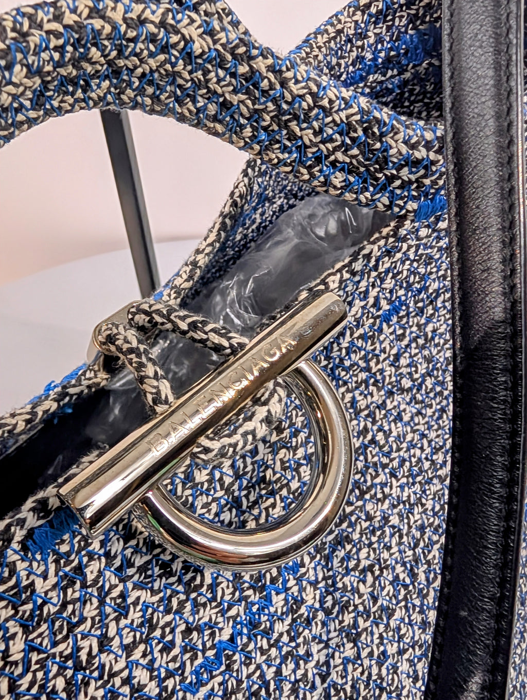 Balenciaga Zip-Zagger Woven Tote with Pouch