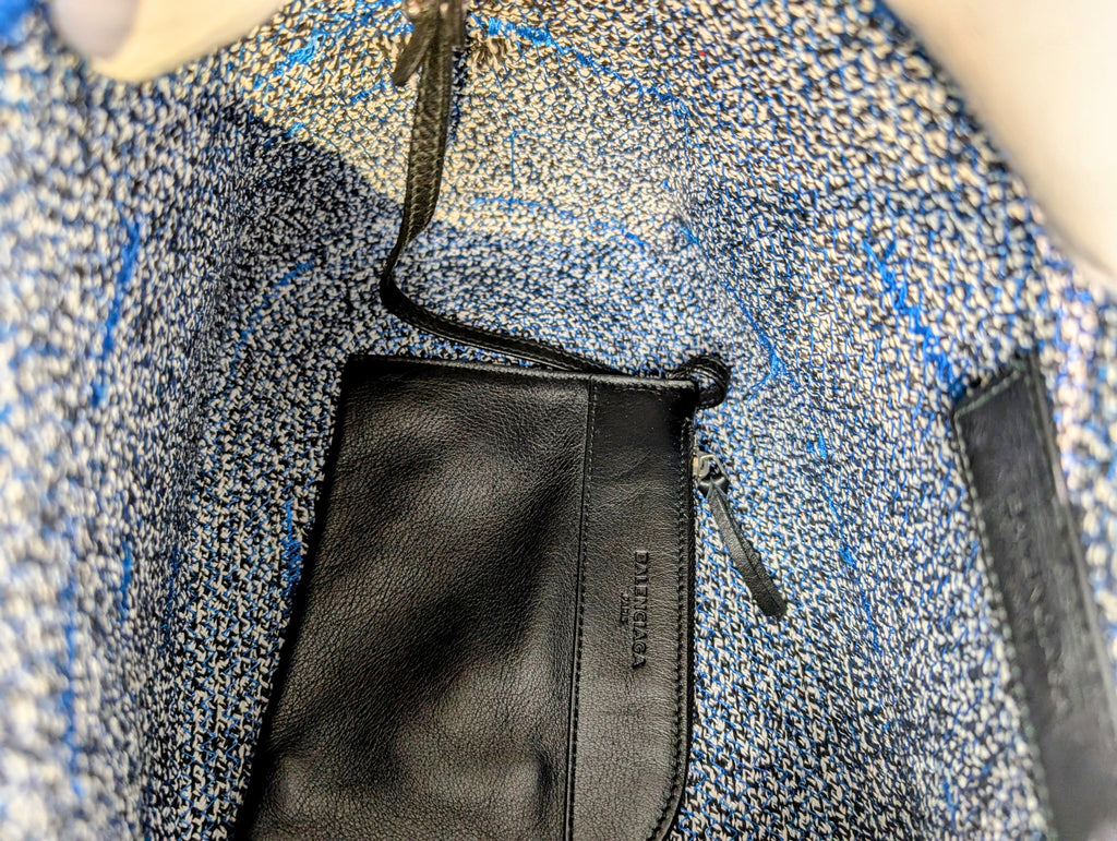 Balenciaga Zip-Zagger Woven Tote with Pouch