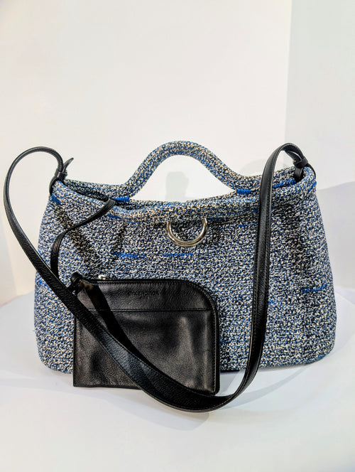 Balenciaga Zip-Zagger Woven Tote with Pouch