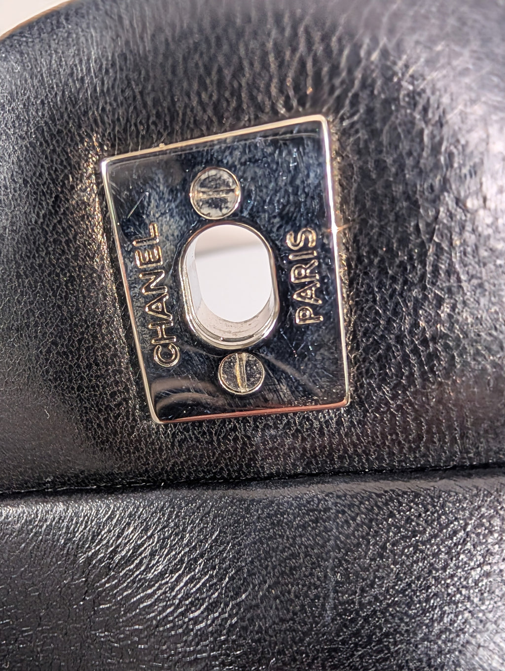 Chanel Black Classic Jumbo Double Flap Lambskin Bag