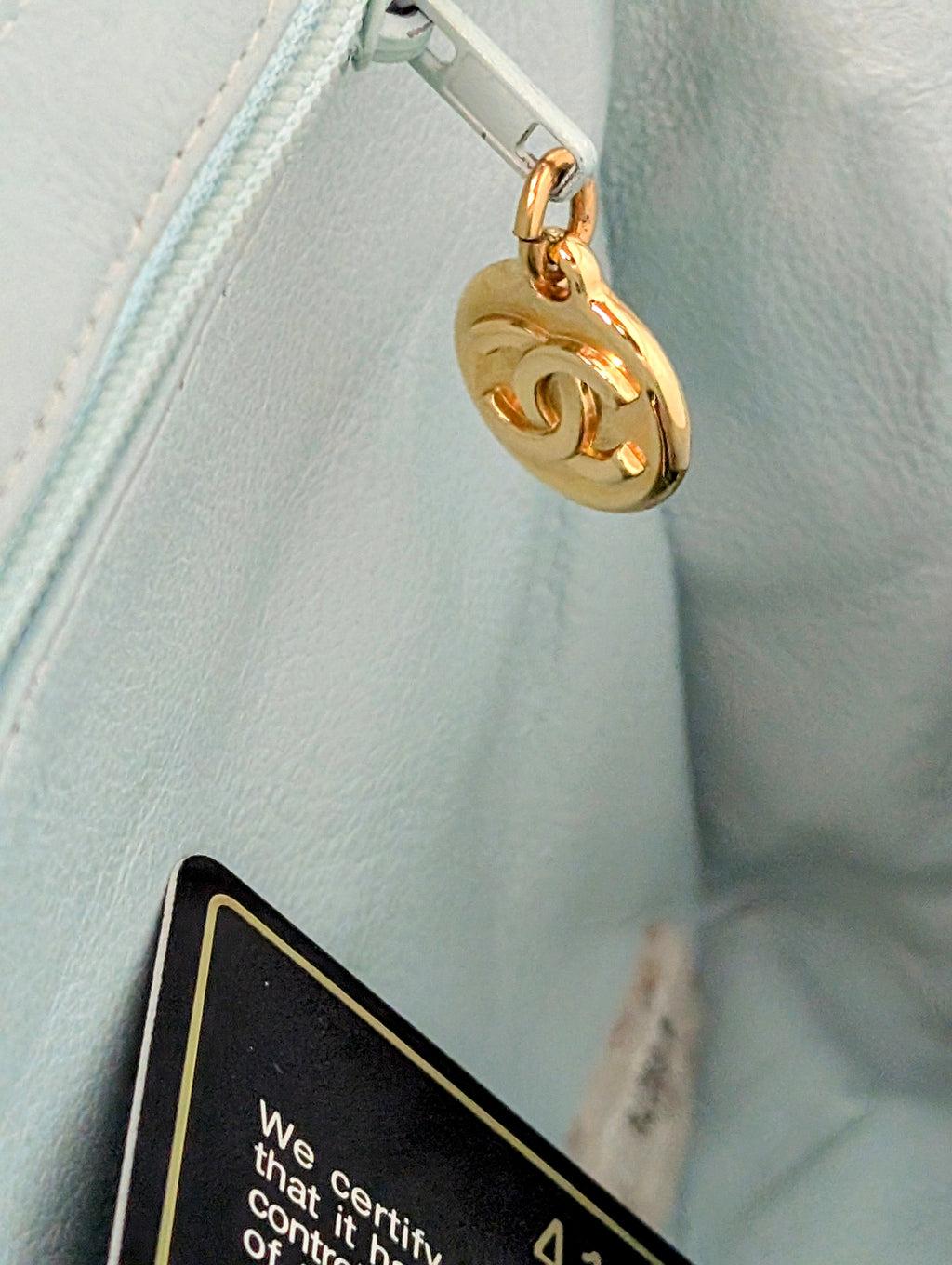 Chanel Light Blue Rare Vintage Jumbo Calfskin Double Turn-lock Bag