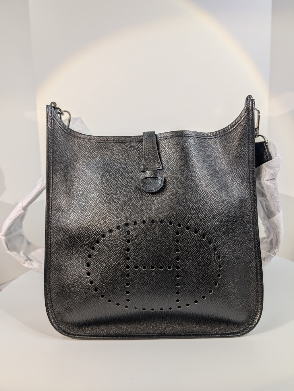 Hermes Black Evelyne III PM Bag in Epsom Leather