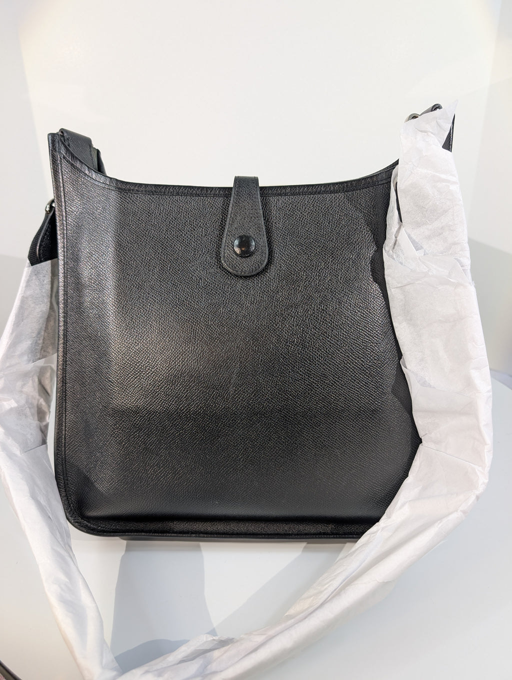 Hermes Black Evelyne III PM Bag in Epsom Leather