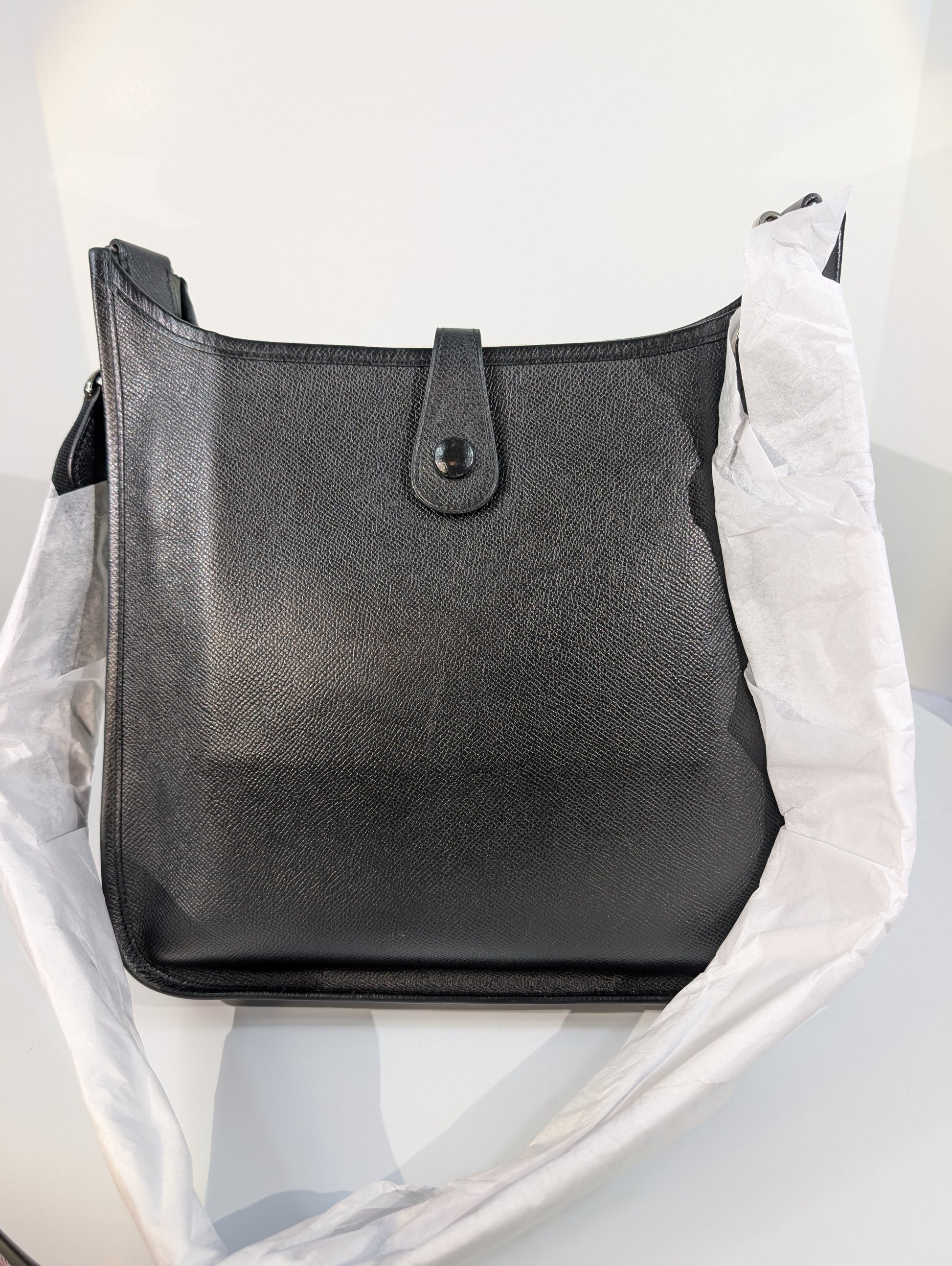 Hermes Black Evelyne III PM Bag in Epsom Leather