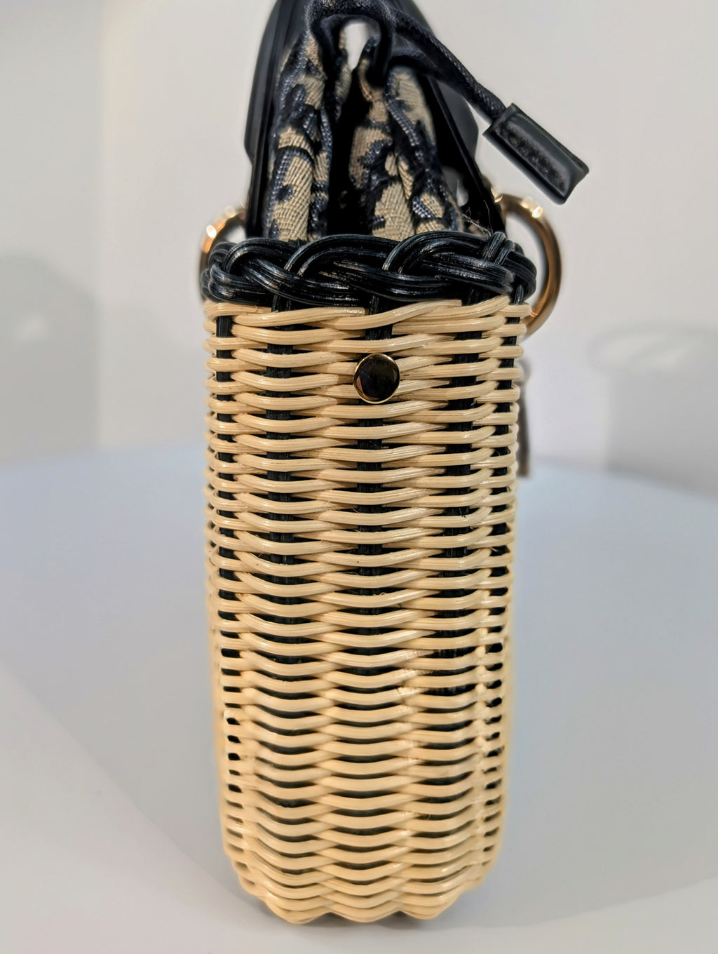 Dior Lady Dior D'joy Medium Wicker Basket Bag