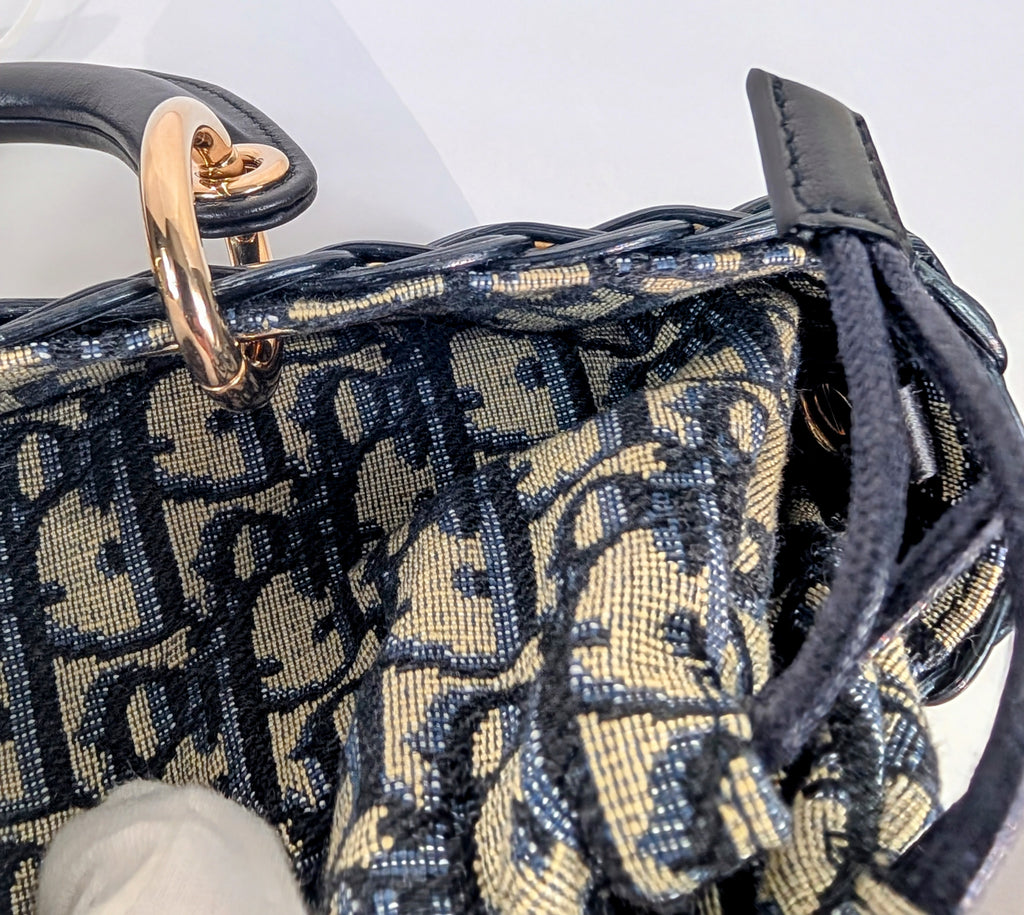 Dior Lady Dior D'joy Medium Wicker Basket Bag