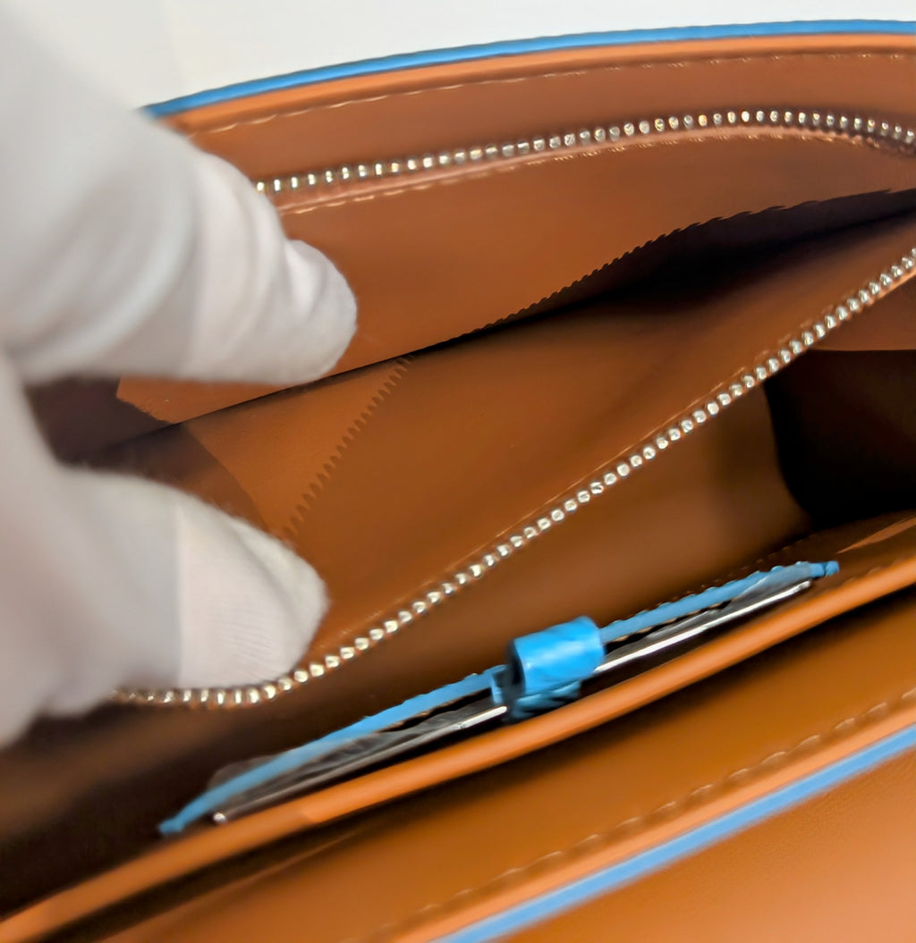 Louis Vuitton Cyan Blue Twist MM Bag in Epi Leather