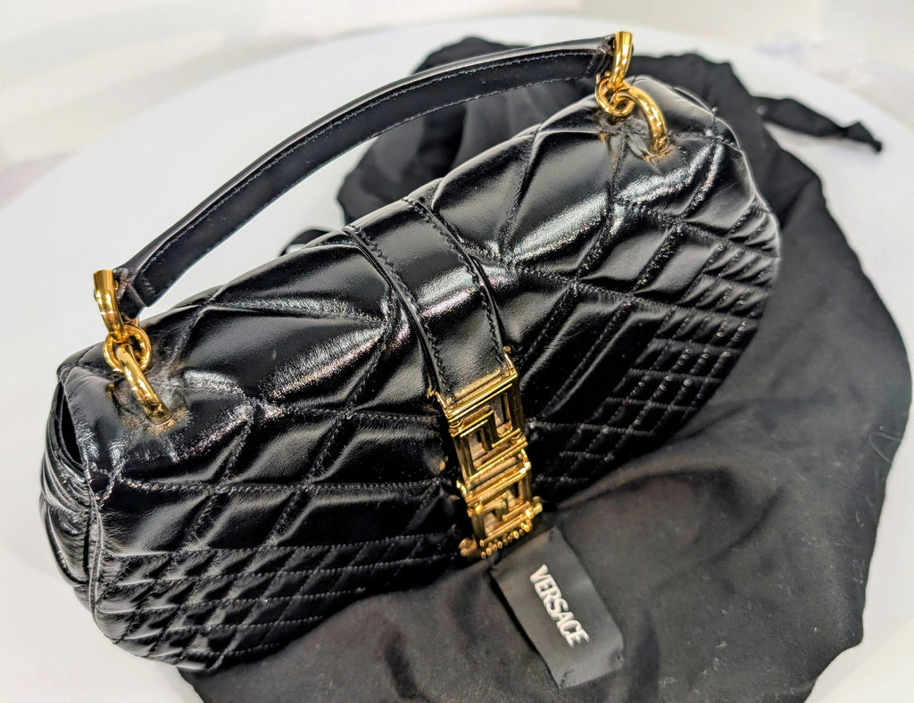 Versace Virtus Black Shoulder Bag