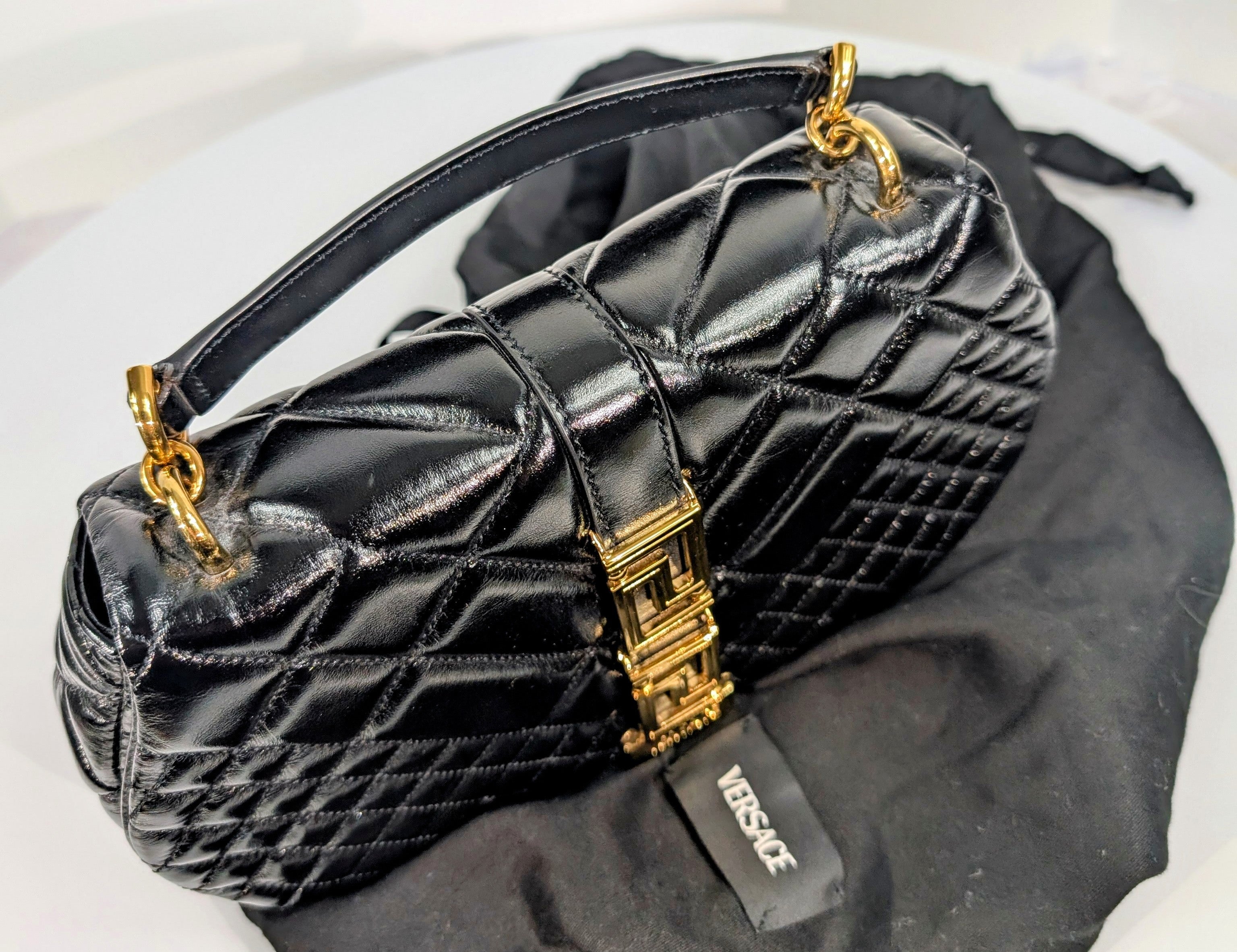 Versace Virtus Black Shoulder Bag