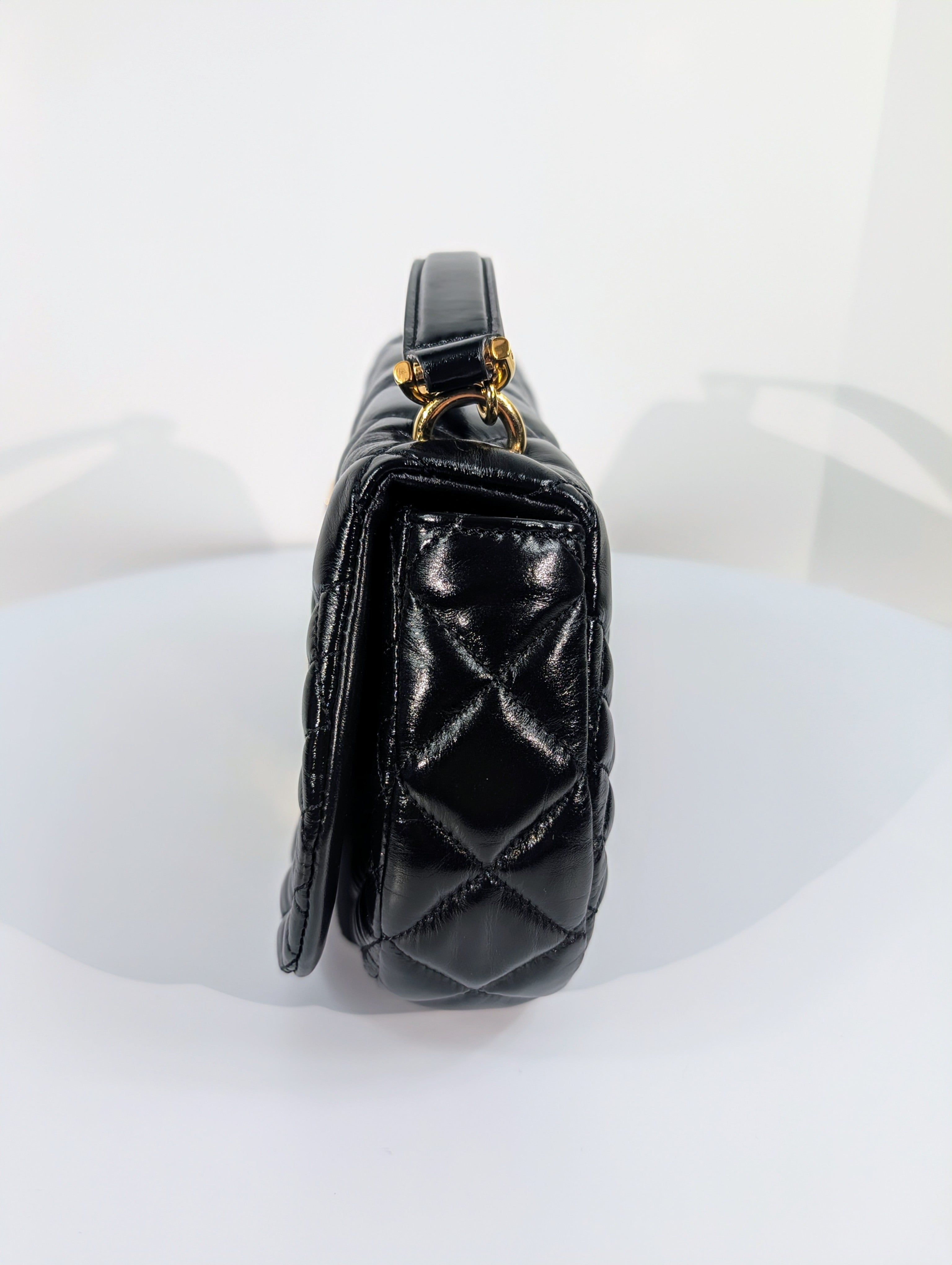 Versace Virtus Black Shoulder Bag