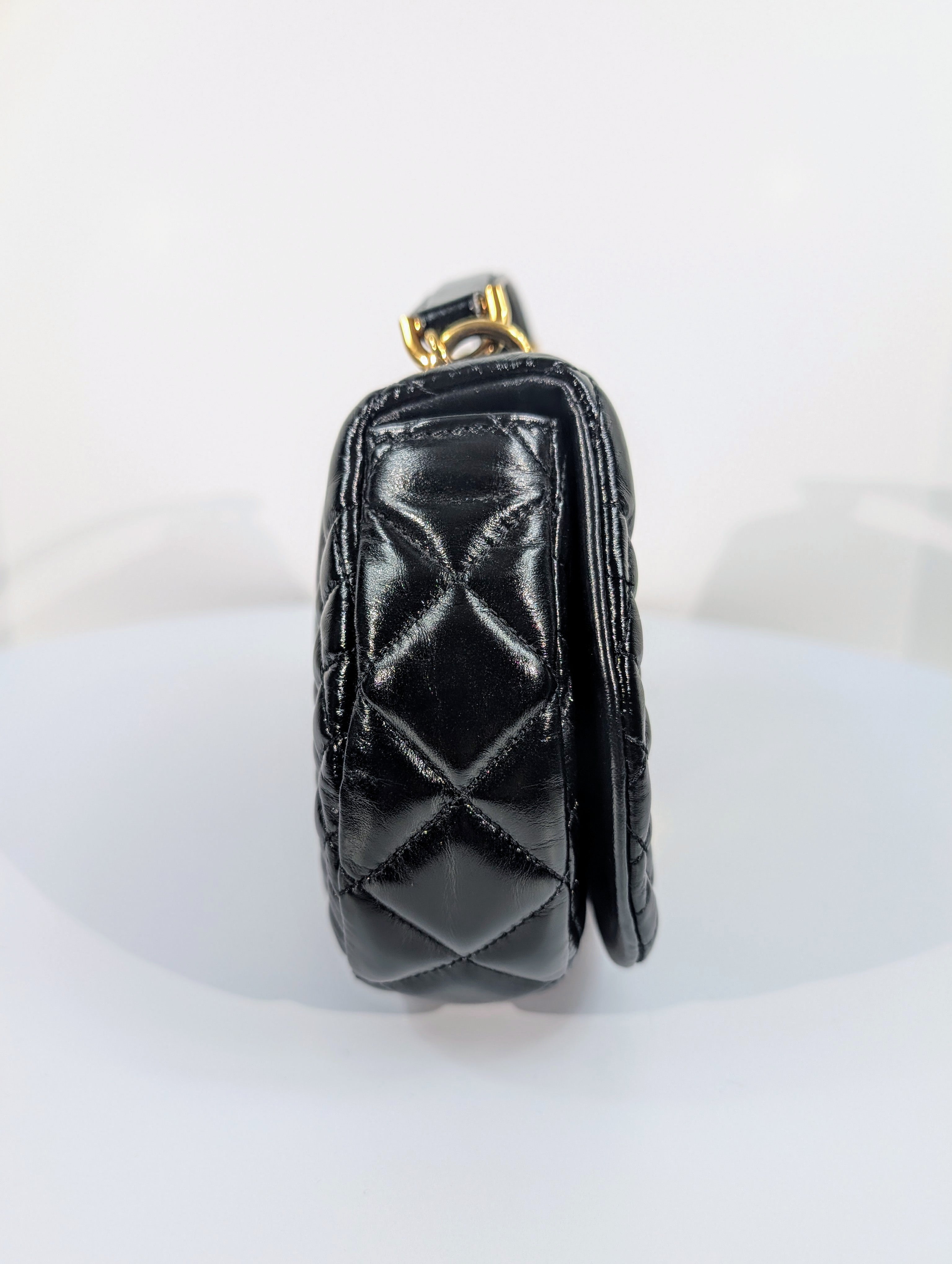 Versace Virtus Black Shoulder Bag
