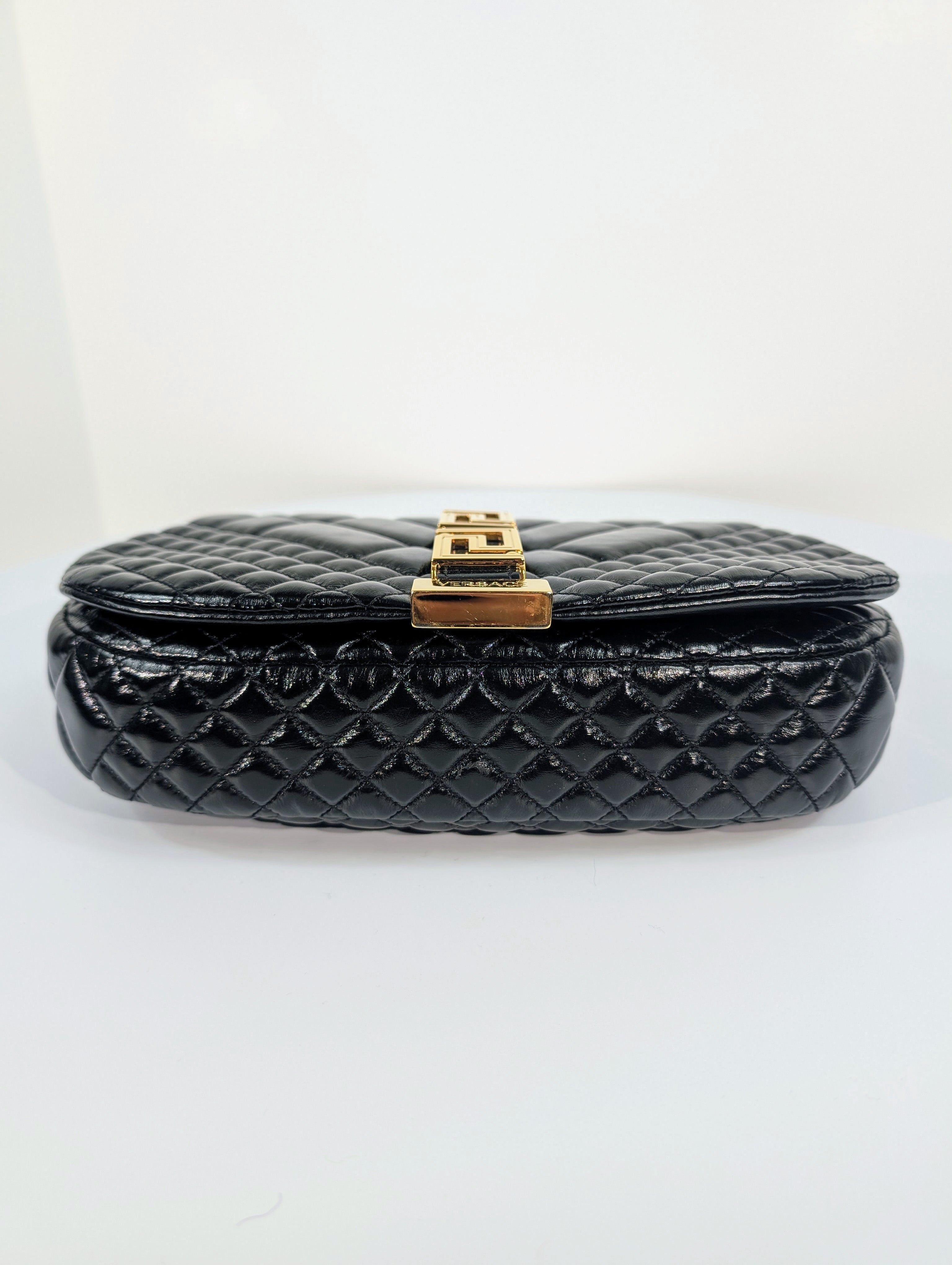 Versace Virtus Black Shoulder Bag