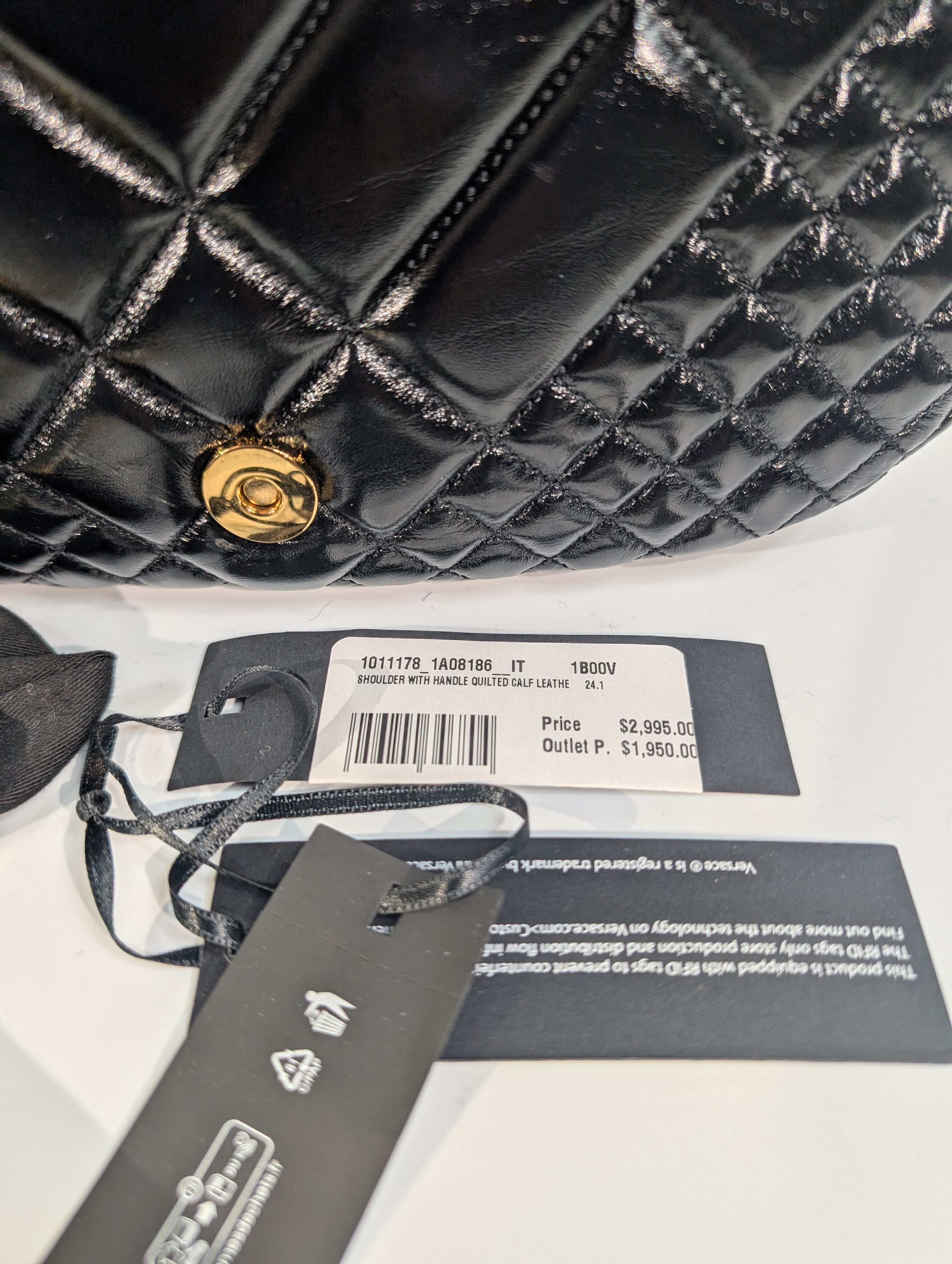 Versace Virtus Black Shoulder Bag