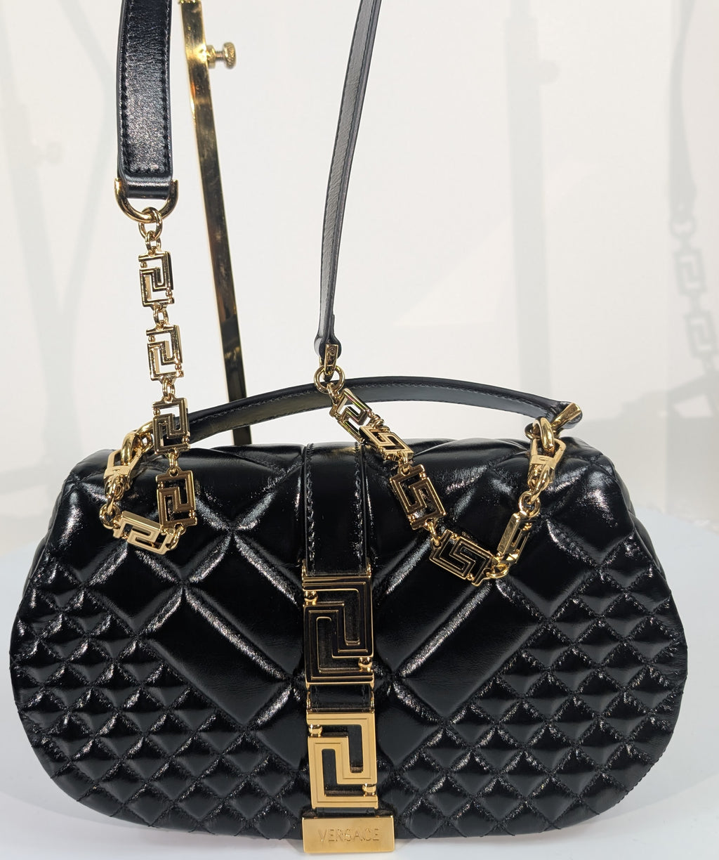 Versace Virtus Black Shoulder Bag