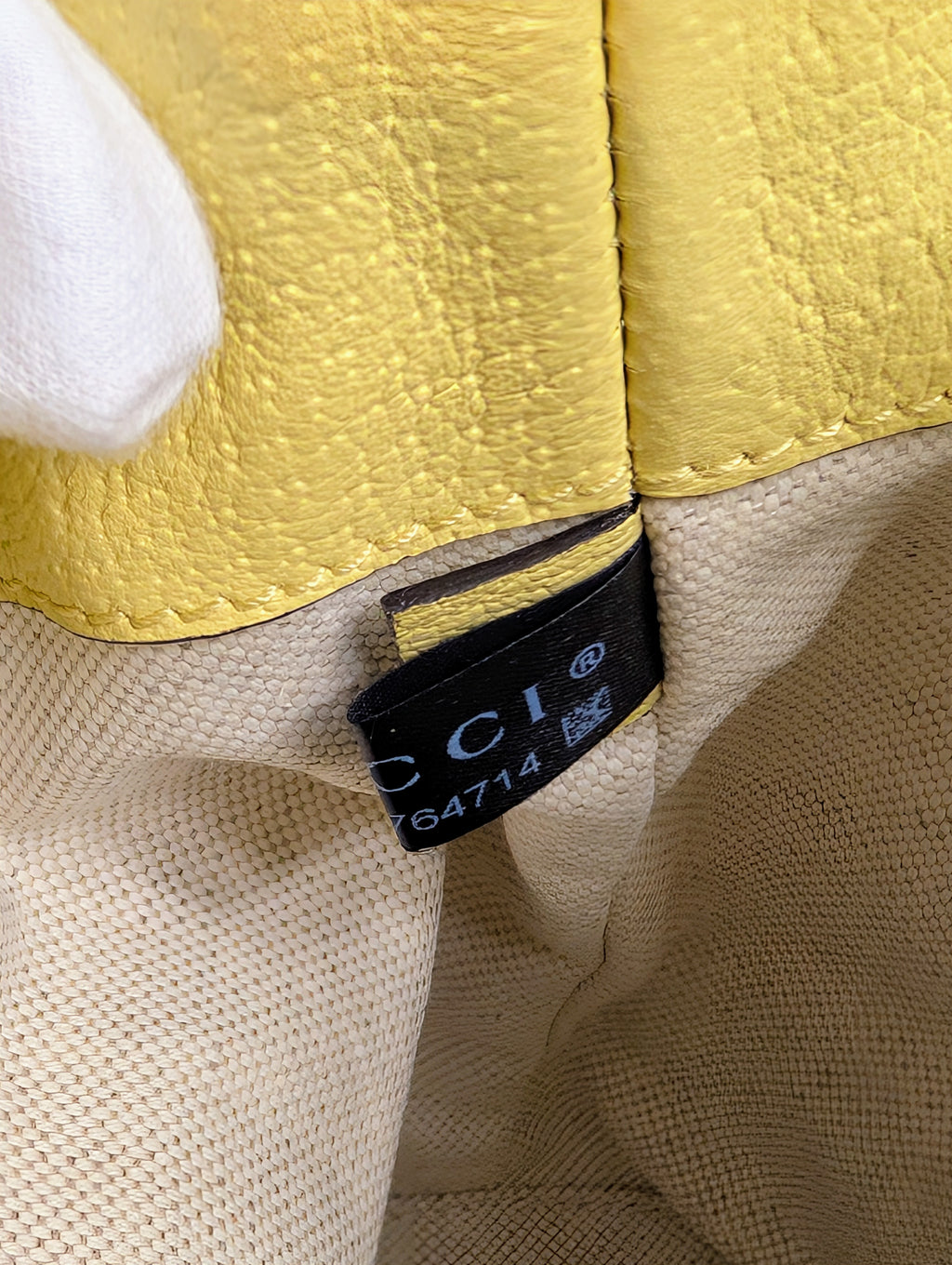 Gucci Yellow Mini Jumbo GG Bucket Bag and Lilac Wallet