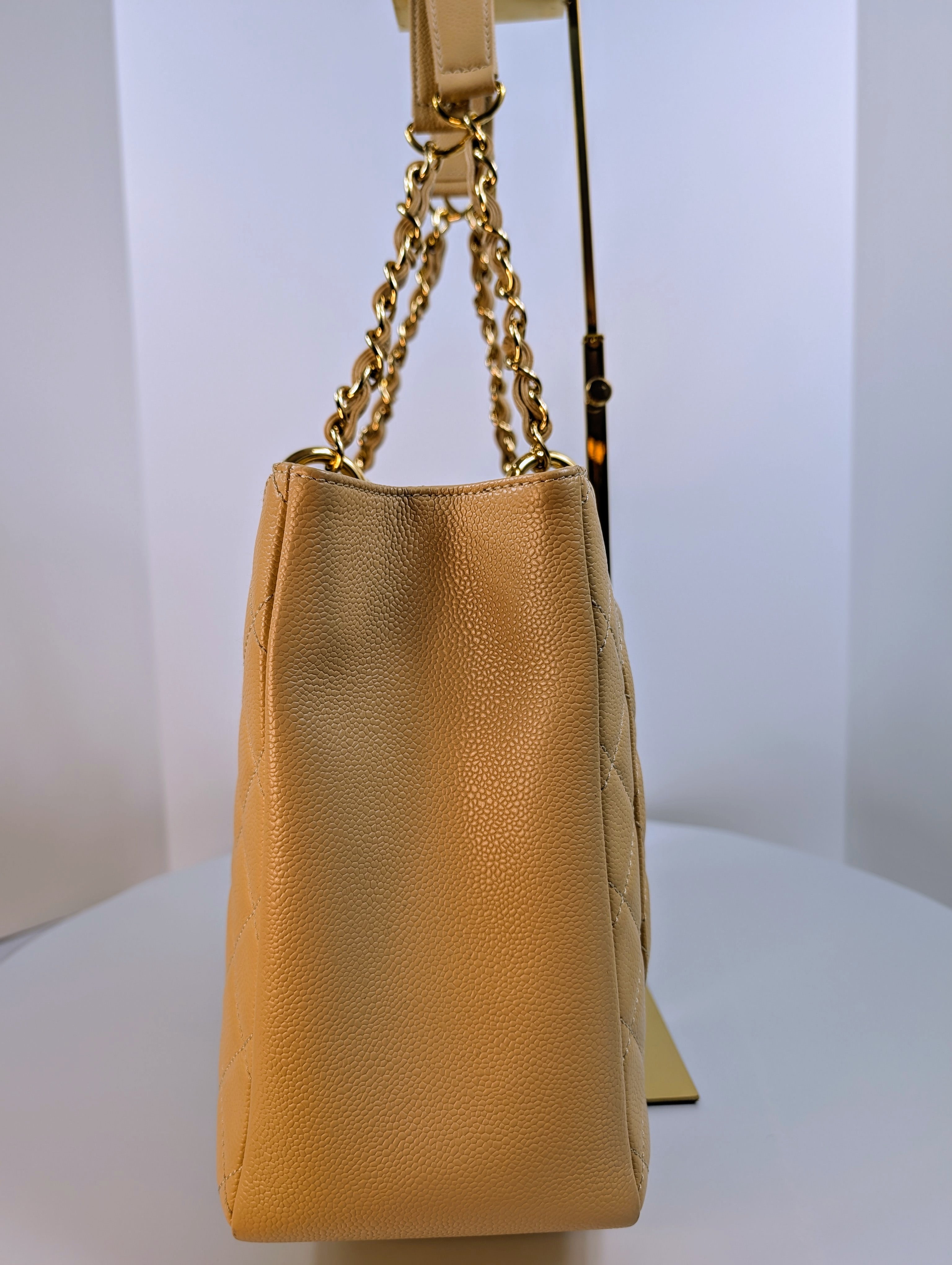 Chanel Beige Caviar Leather Grand Shopping Tote (GST)