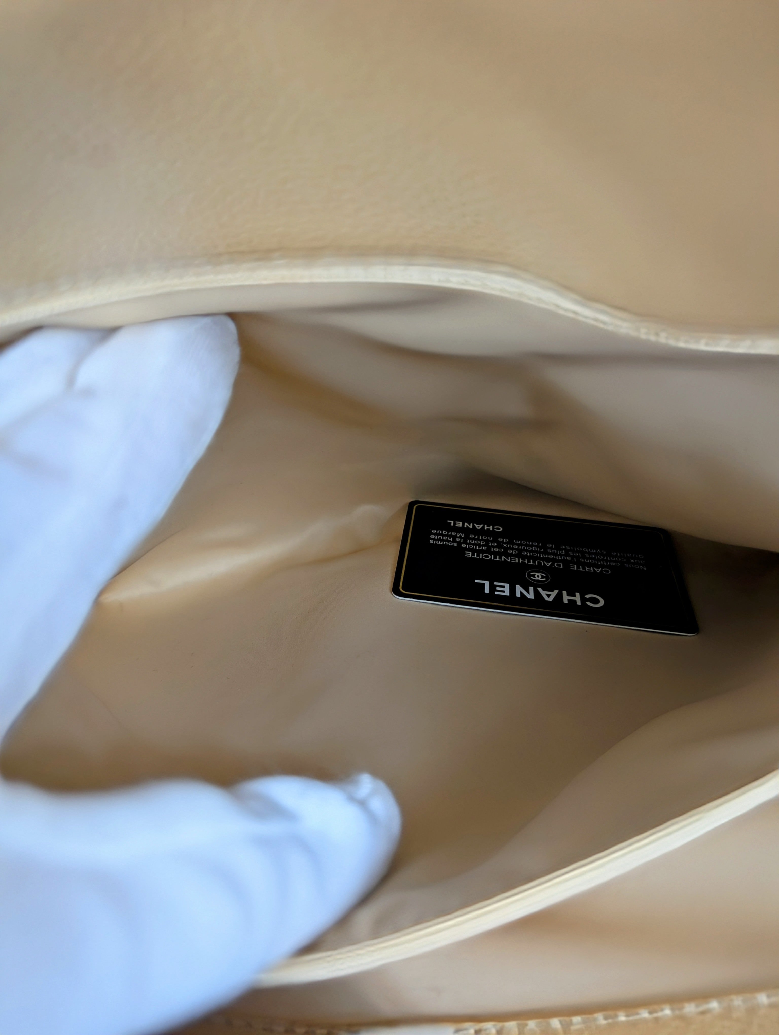 Chanel Beige Caviar Leather Grand Shopping Tote (GST)