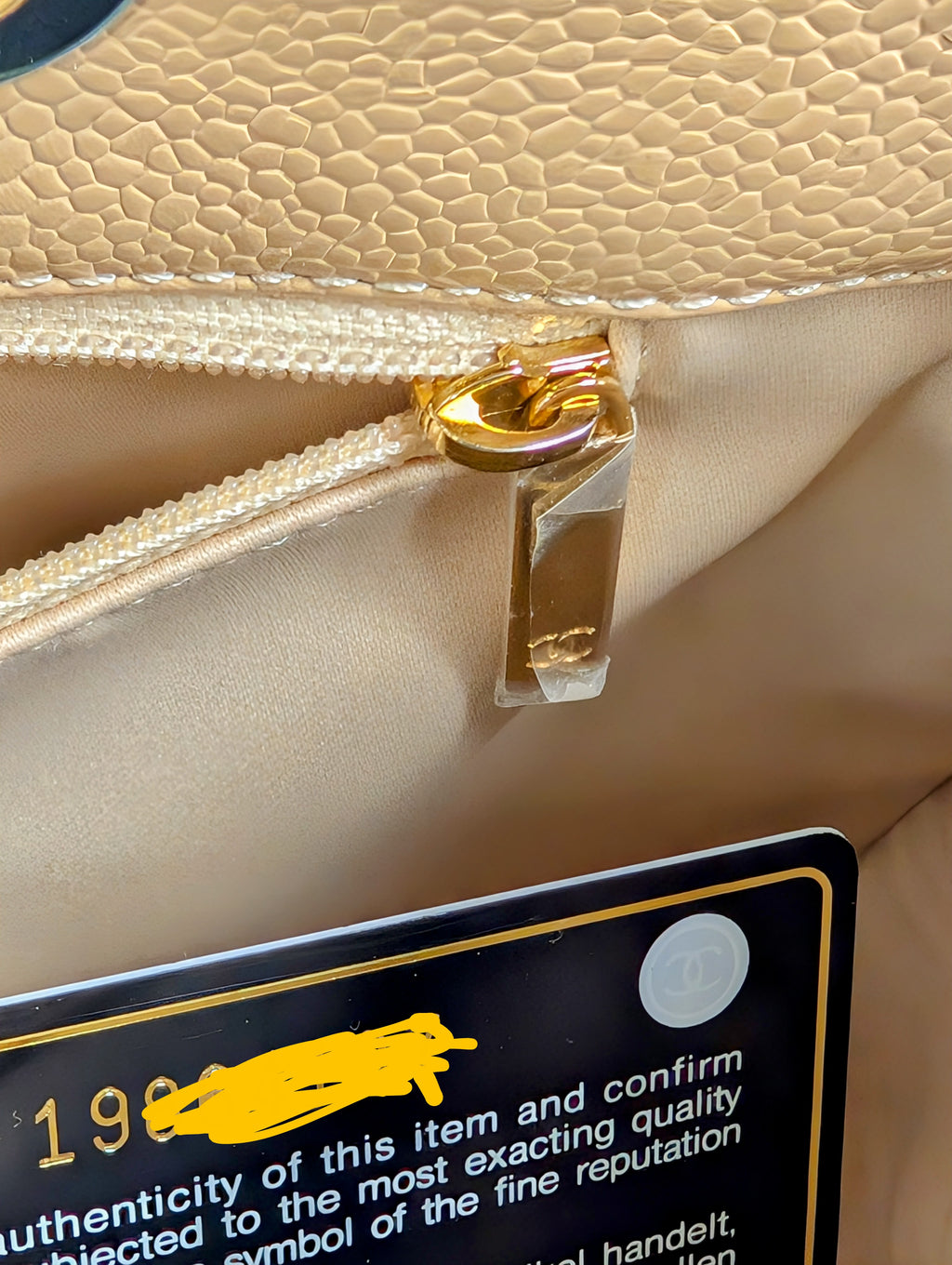 Chanel Beige Caviar Leather Grand Shopping Tote (GST)