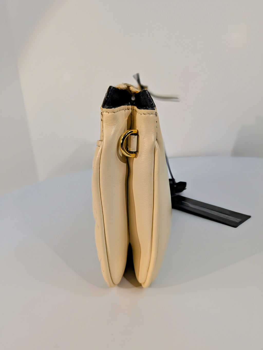 Versace Cream Quilted Nappa Leather Crossbody Bag