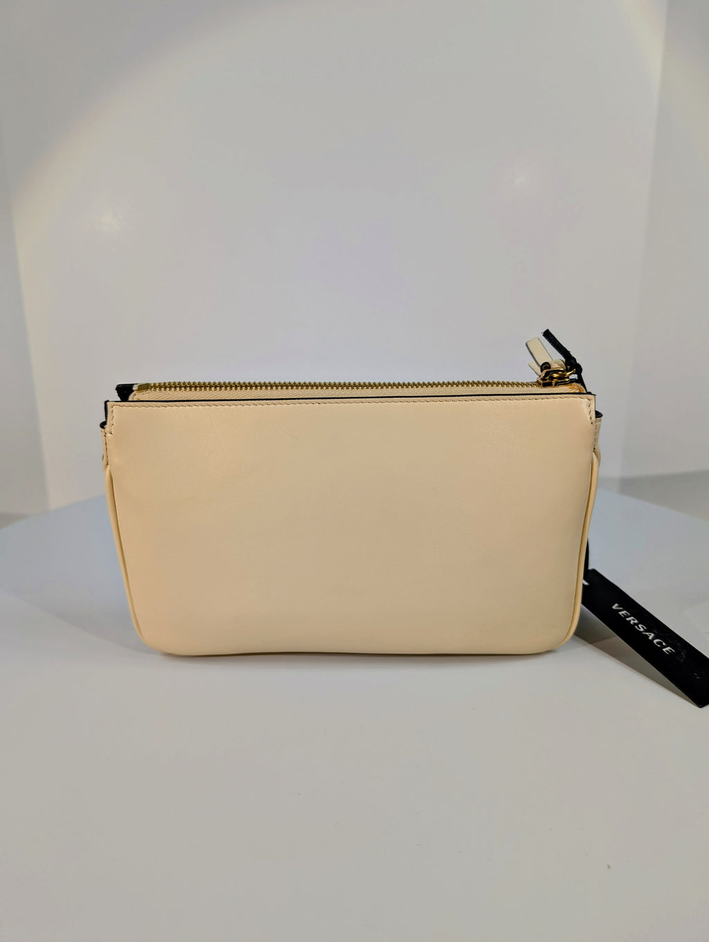 Versace Cream Quilted Nappa Leather Crossbody Bag