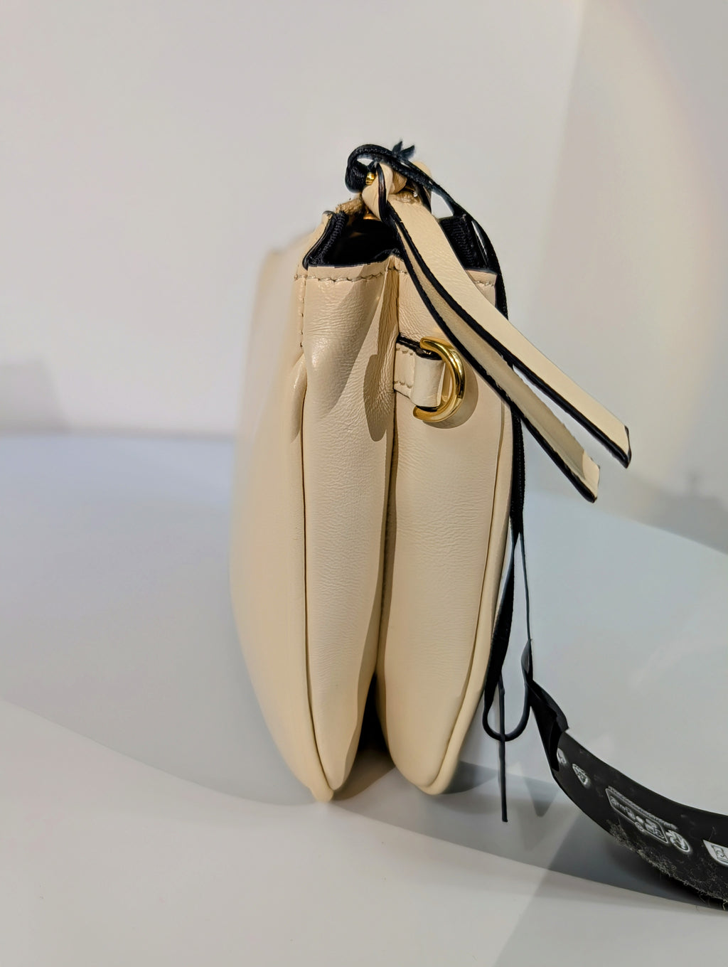 Versace Cream Quilted Nappa Leather Crossbody Bag