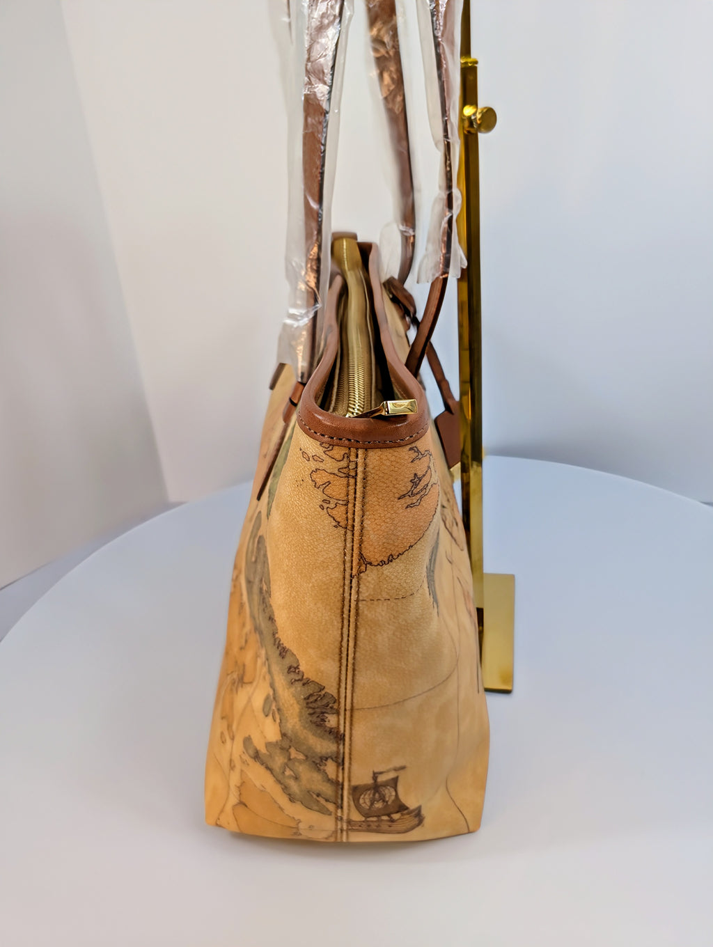 Alviero Martini 1A Classe Geo Classic World Map Zip-Top Tote Bag