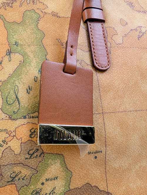 Alviero Martini 1A Classe Geo Classic World Map Zip-Top Tote Bag