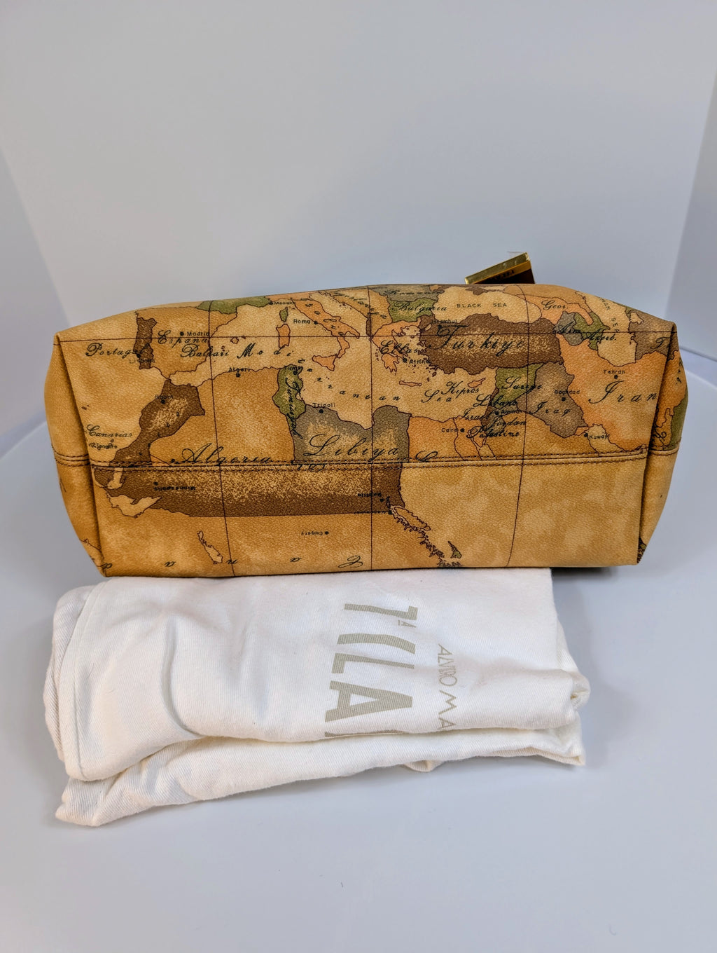 Alviero Martini 1A Classe Geo Classic World Map Zip-Top Tote Bag