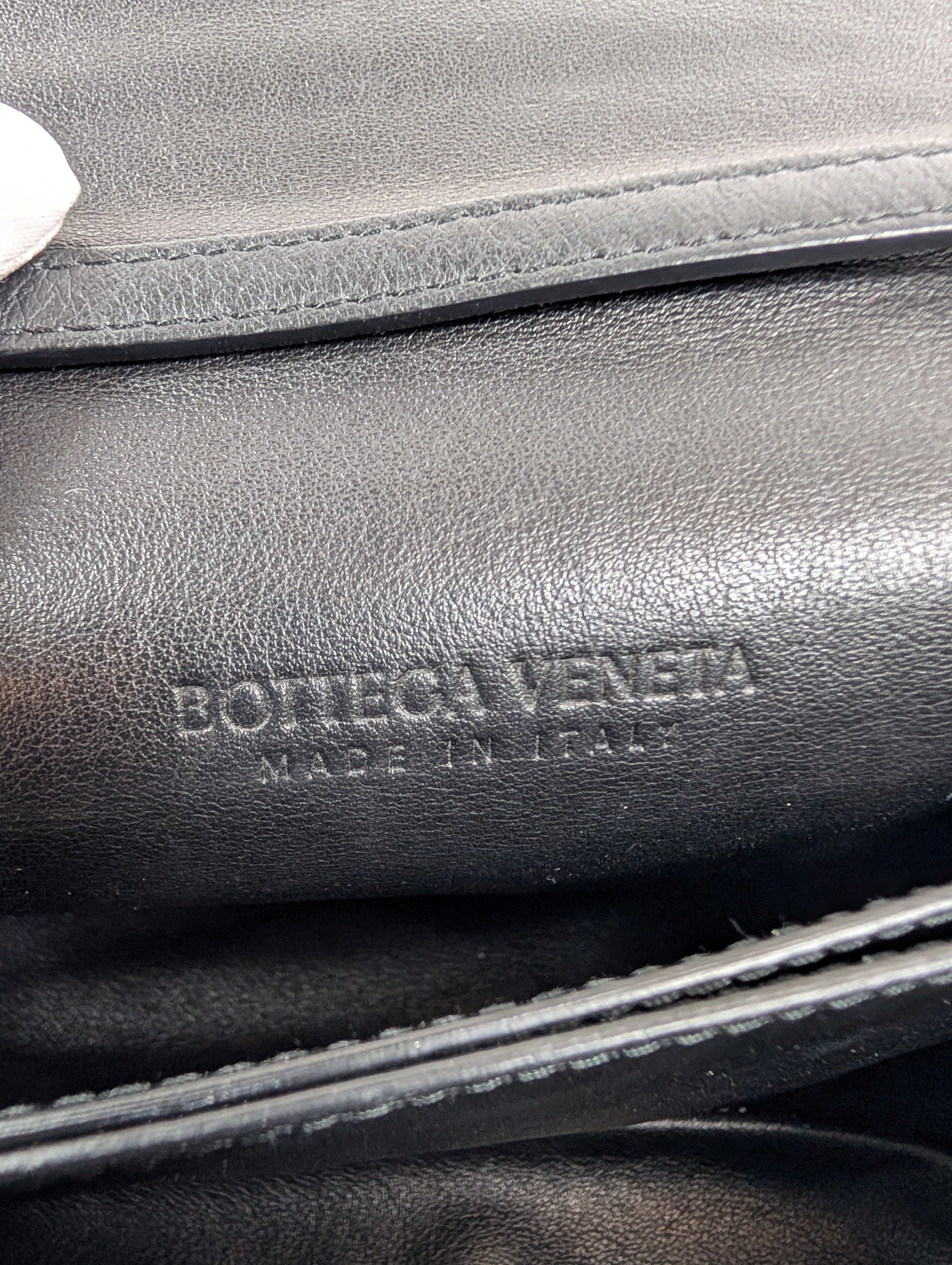Bottega Veneta Black Intrecciato Woven Leather Crossbody Bag