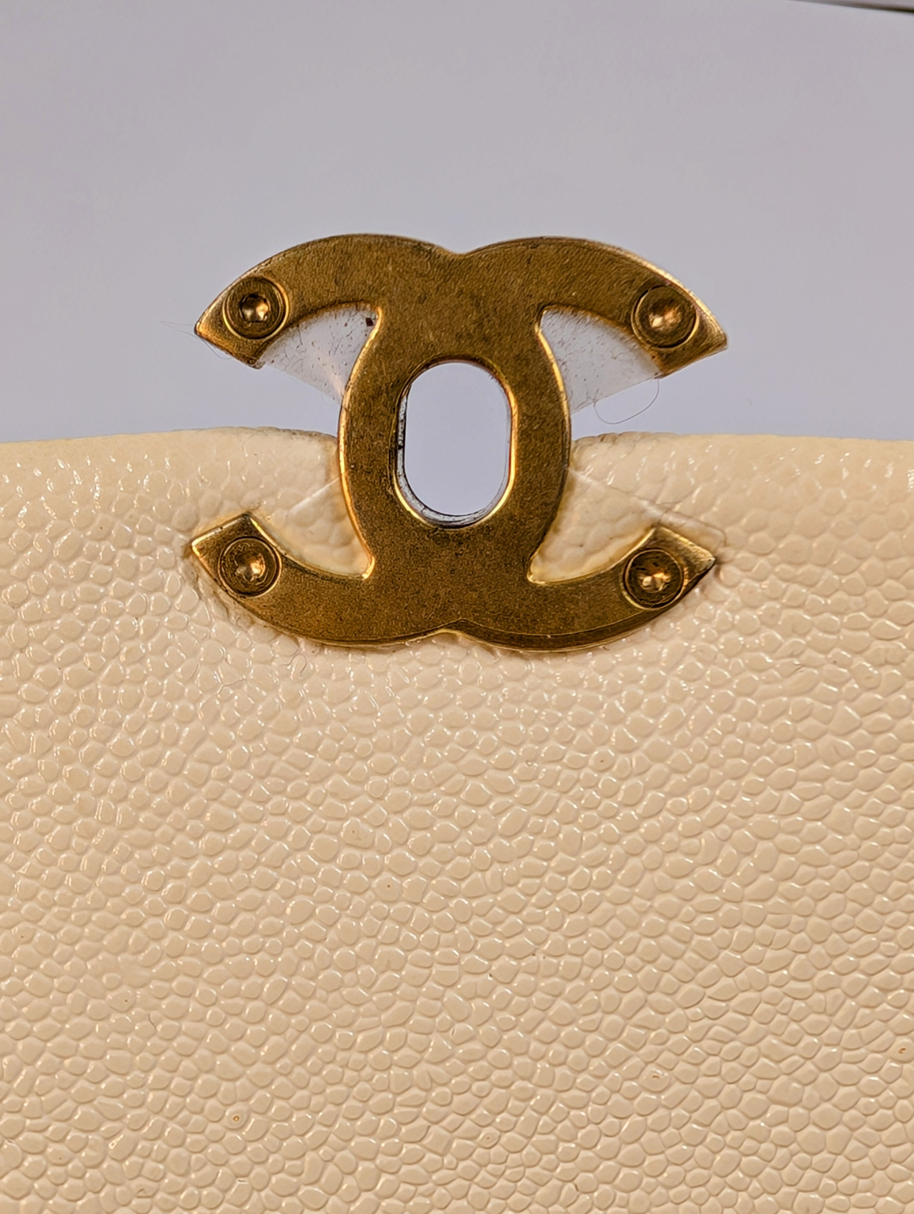 Chanel Melody Cream White Caviar Belt (or Crossbody) Bag