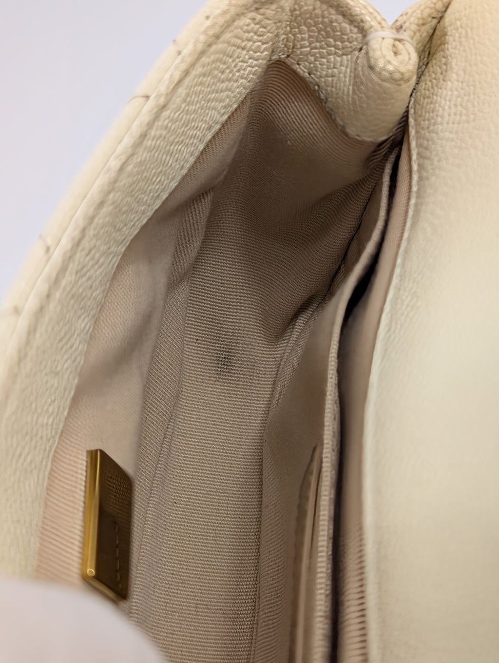 Chanel Melody Cream White Caviar Belt (or Crossbody) Bag