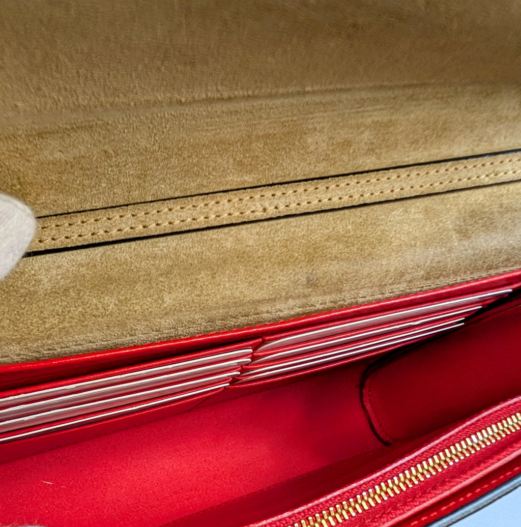 Christian Louboutin Gold "Sweet Charity" Clutch with Chain