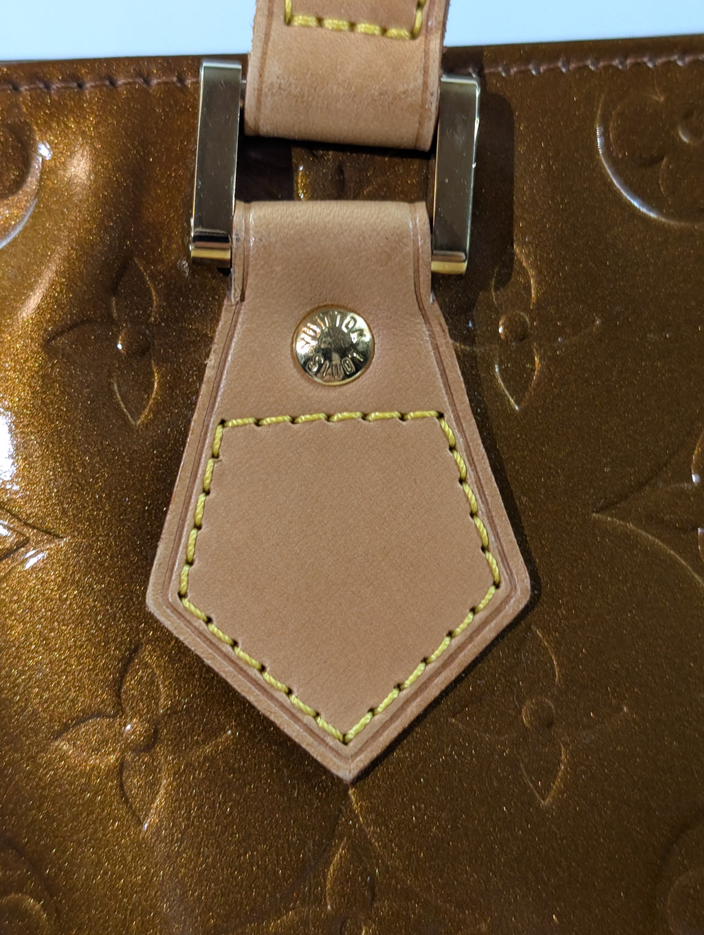 Louis Vuitton Houston Tote Bag in Copper Monogram Vernis Leather