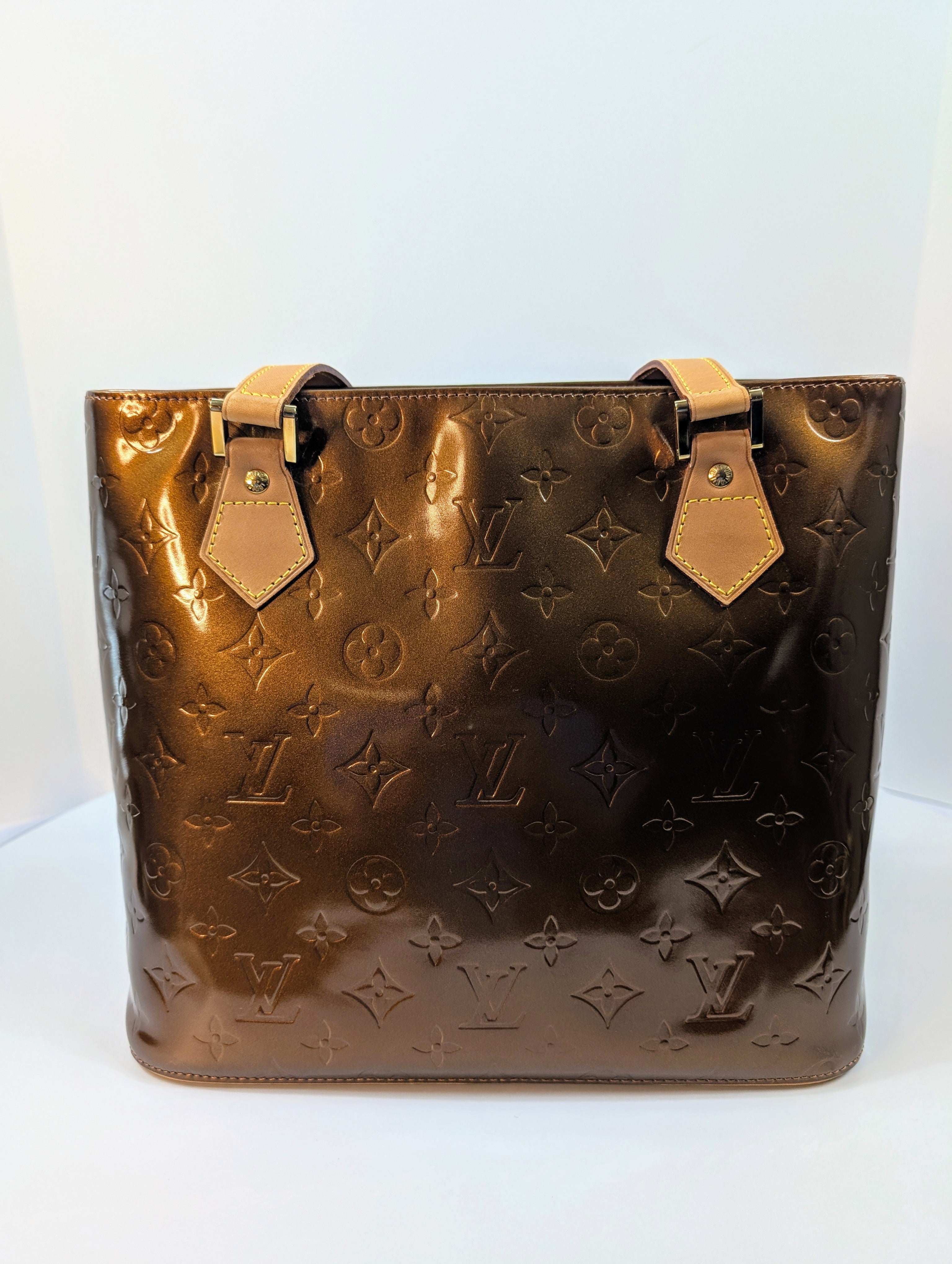Louis Vuitton Houston Tote Bag in Copper Monogram Vernis Leather