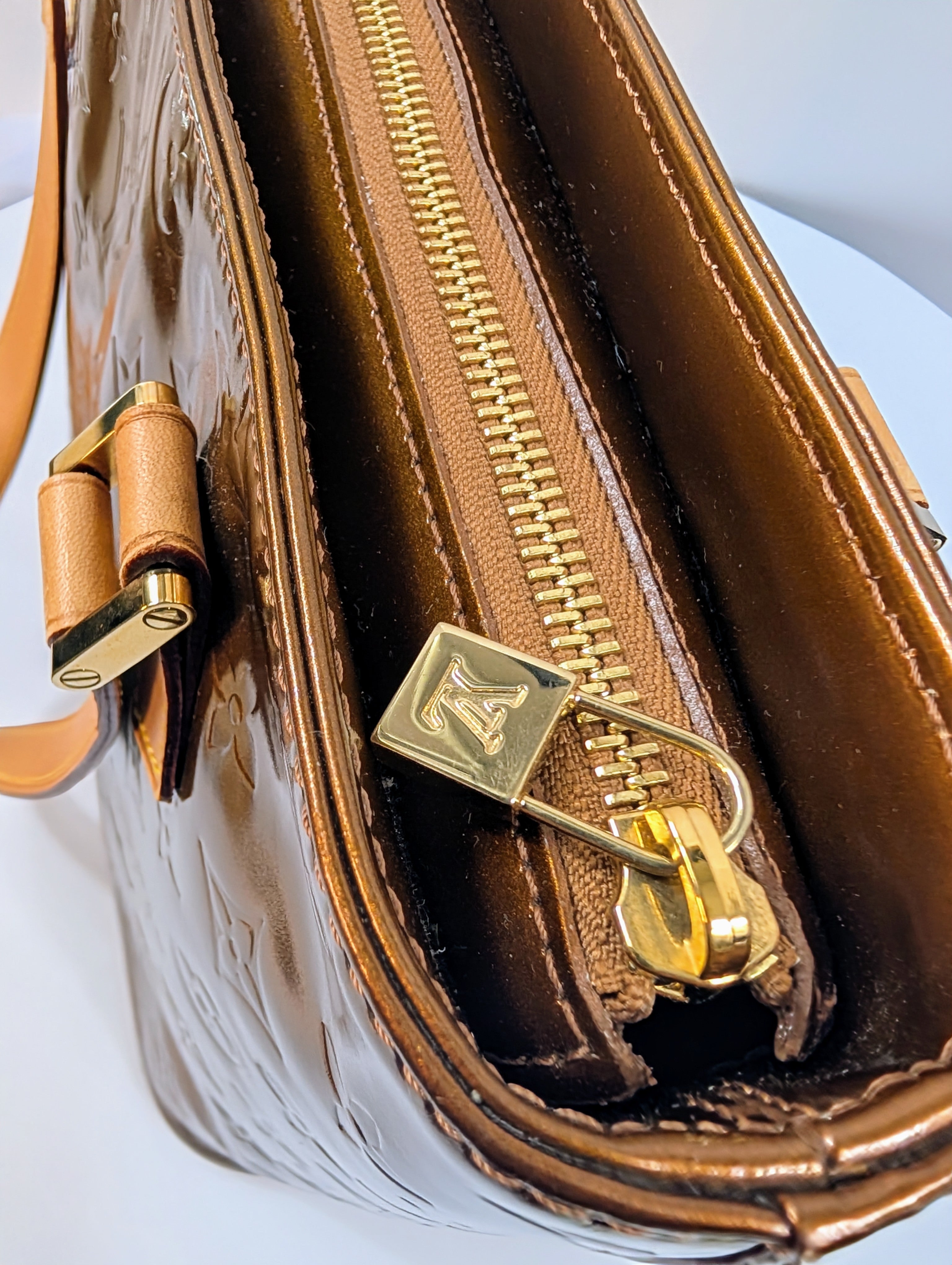 Louis Vuitton Houston Tote Bag in Copper Monogram Vernis Leather