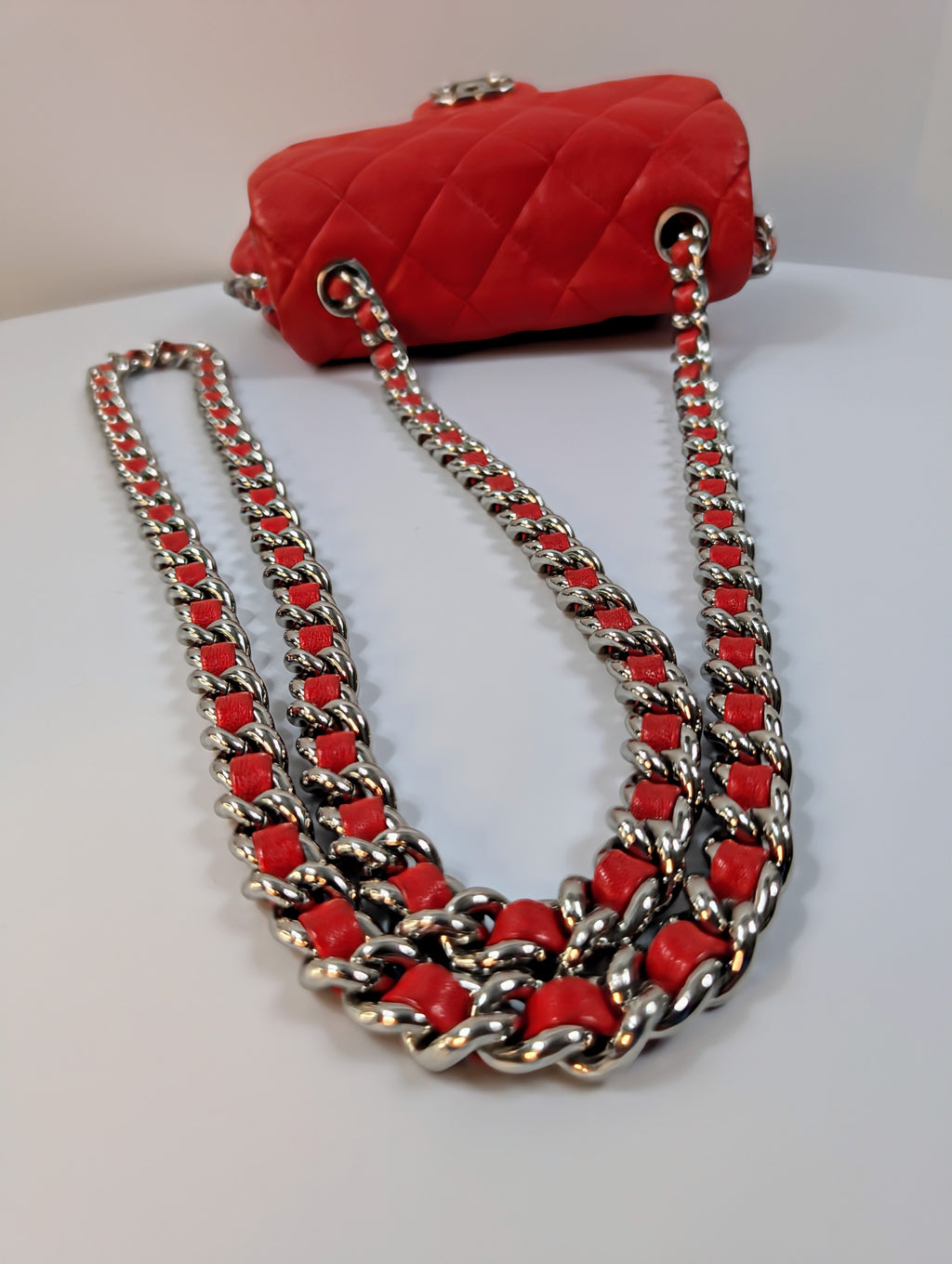 Chanel Rare Red Chain Around Mini Bag