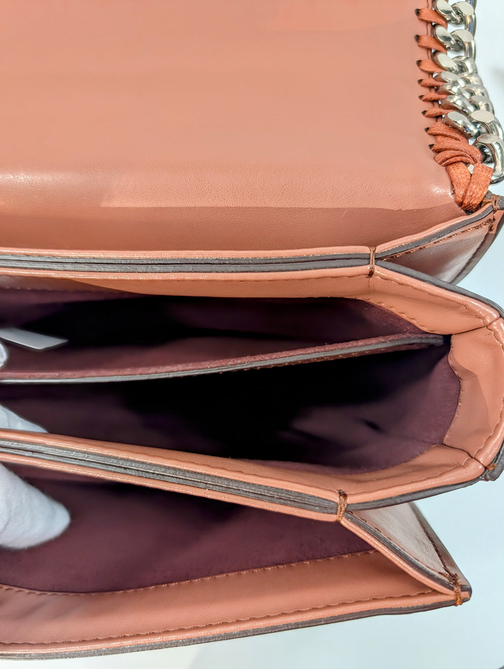 Stella McCartney Light Terracotta Falabella Mini Crossbody Bag