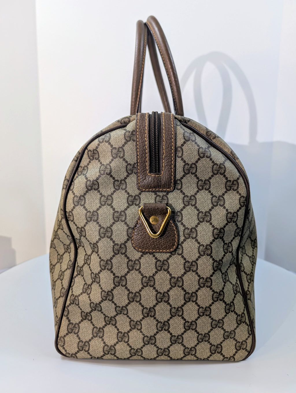 Gucci Vintage Boston Bag in GG Supreme Coated Canvas