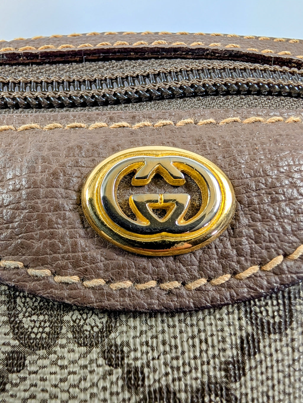 Gucci Vintage Boston Bag in GG Supreme Coated Canvas