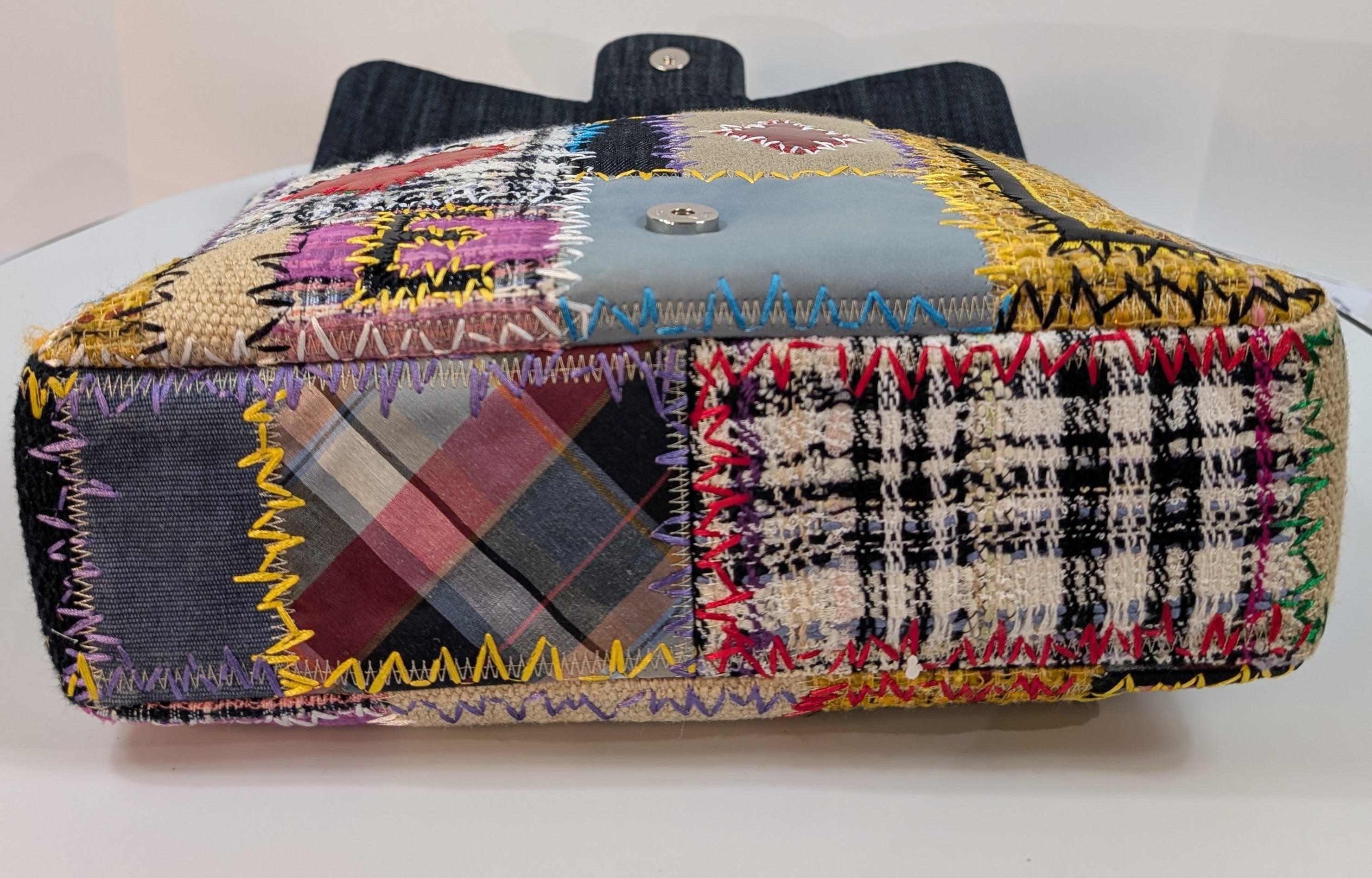 Chanel Unique 2011 Runway Jumbo Rainbow Patchwork Bag