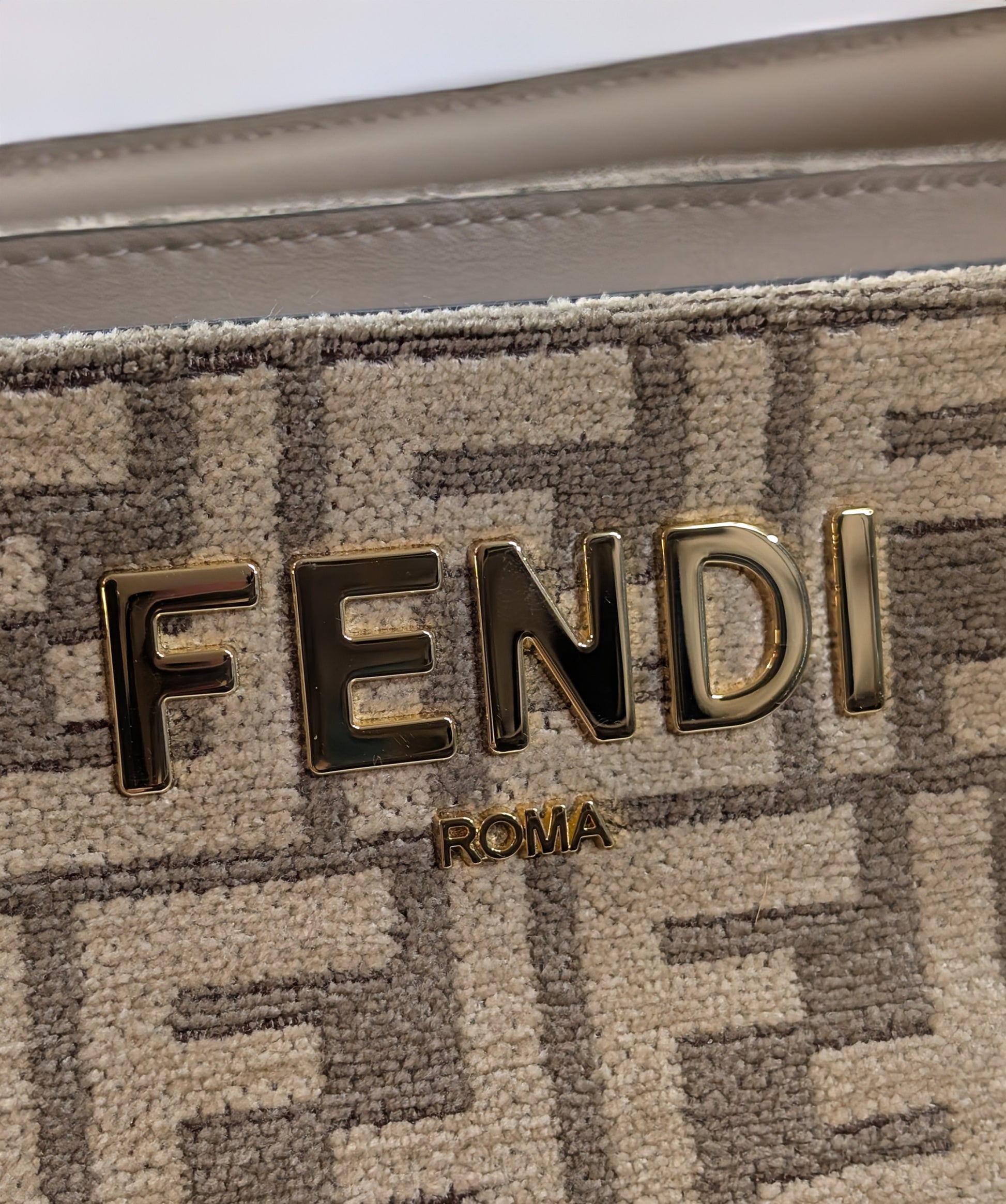 Fendi O’Clock ZipShoulder Bag Zucca Chenille