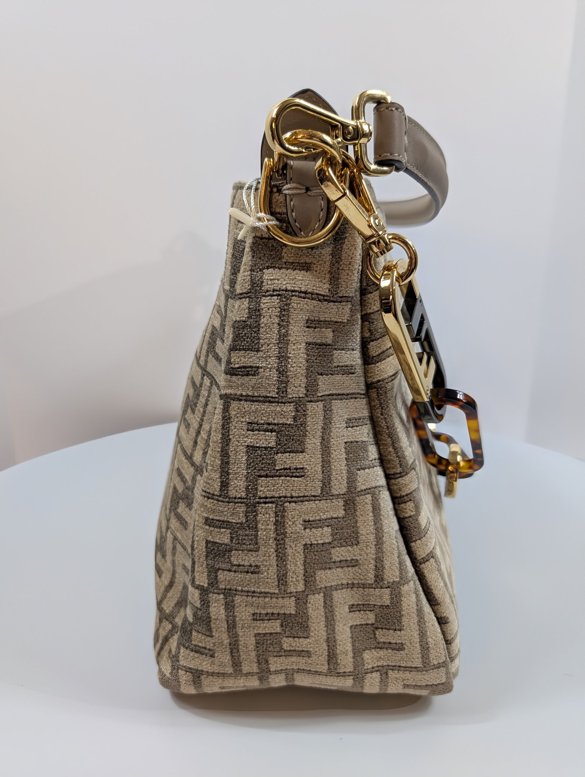 Fendi O’Clock ZipShoulder Bag Zucca Chenille