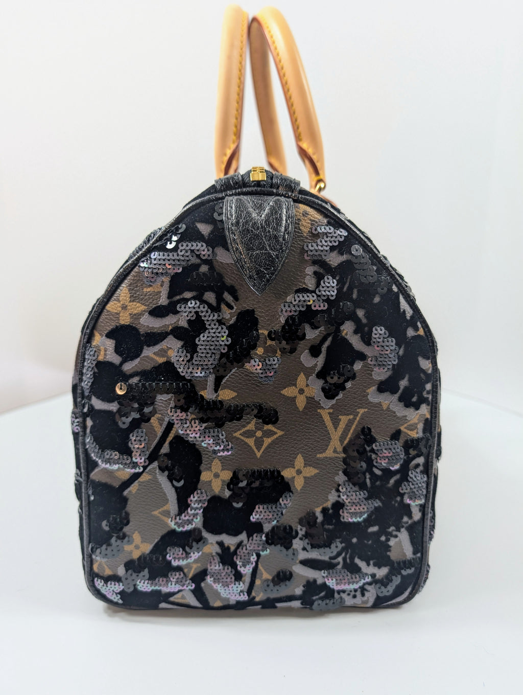 Louis Vuitton Black Monogram Sequin Tisse Speedy 30