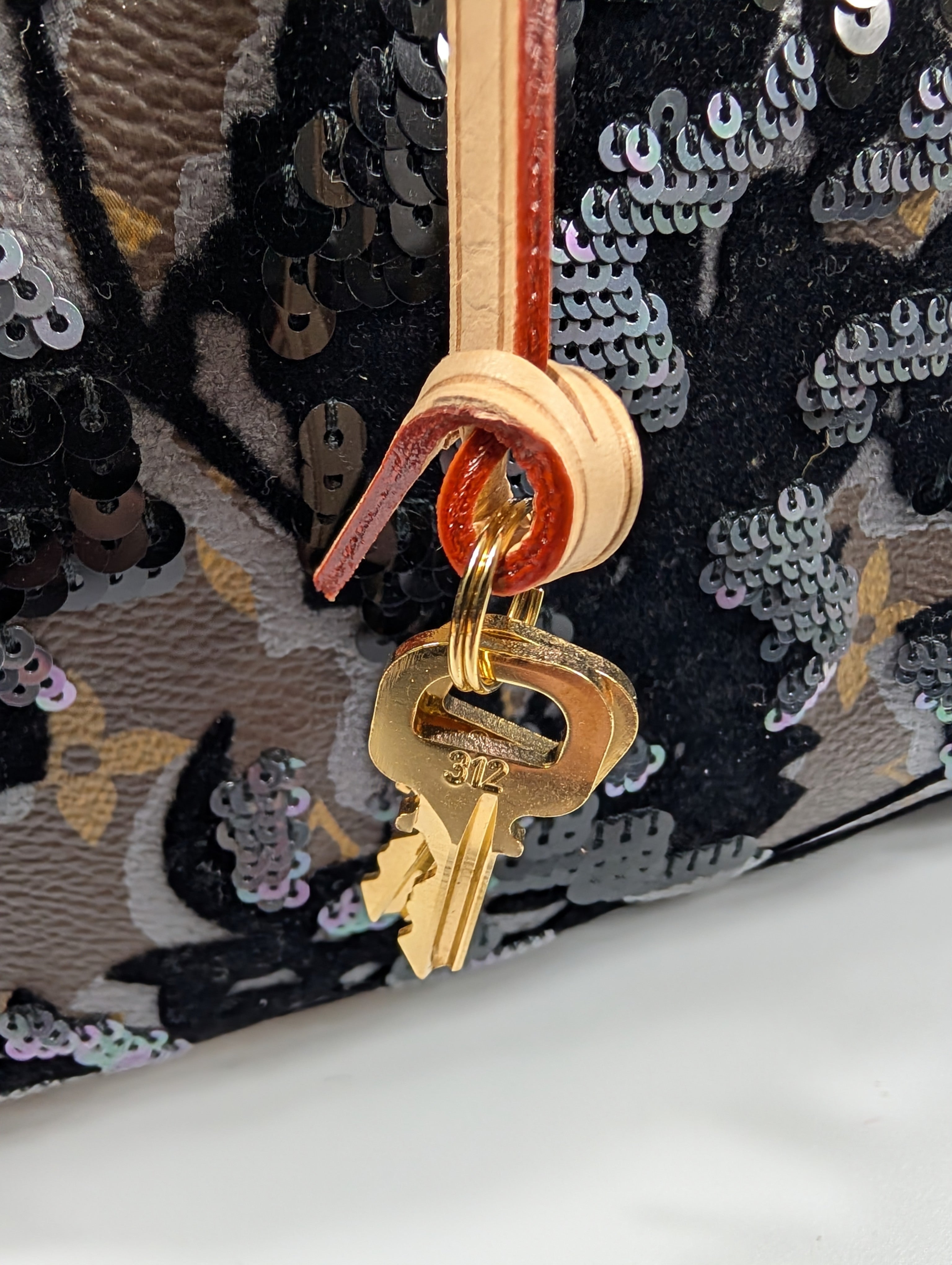Louis Vuitton Black Monogram Sequin Tisse Speedy 30